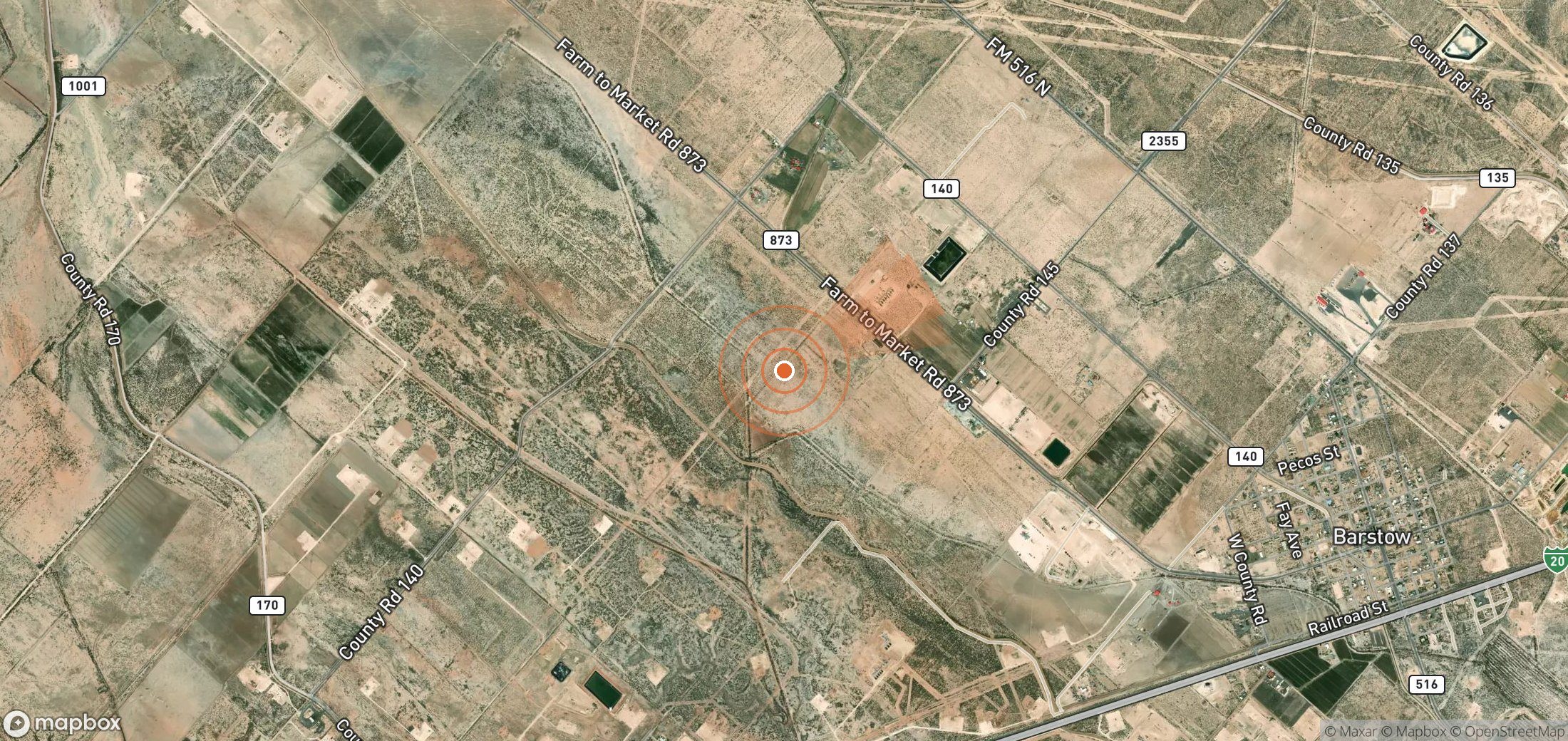Satellite map of methane plume locations in United States