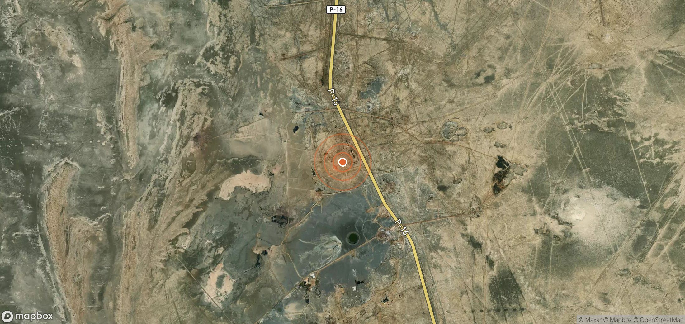 Satellite map of methane plume locations in Turkmenistan