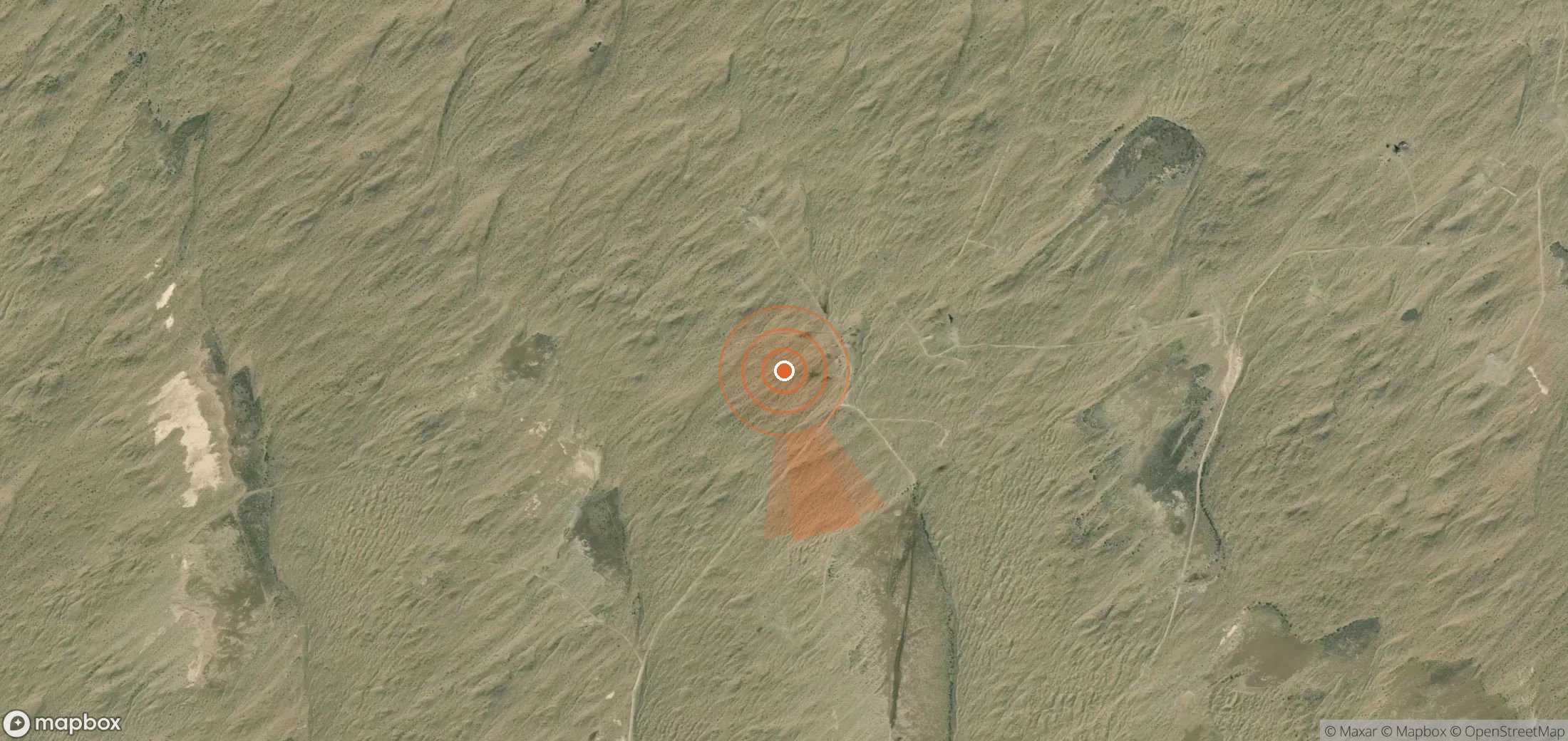 Mapa satelital de plumas de metano en Turkmenistán