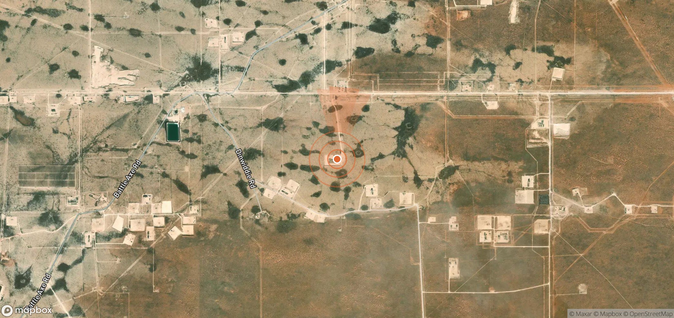 Satellite map of methane plume locations in United States
