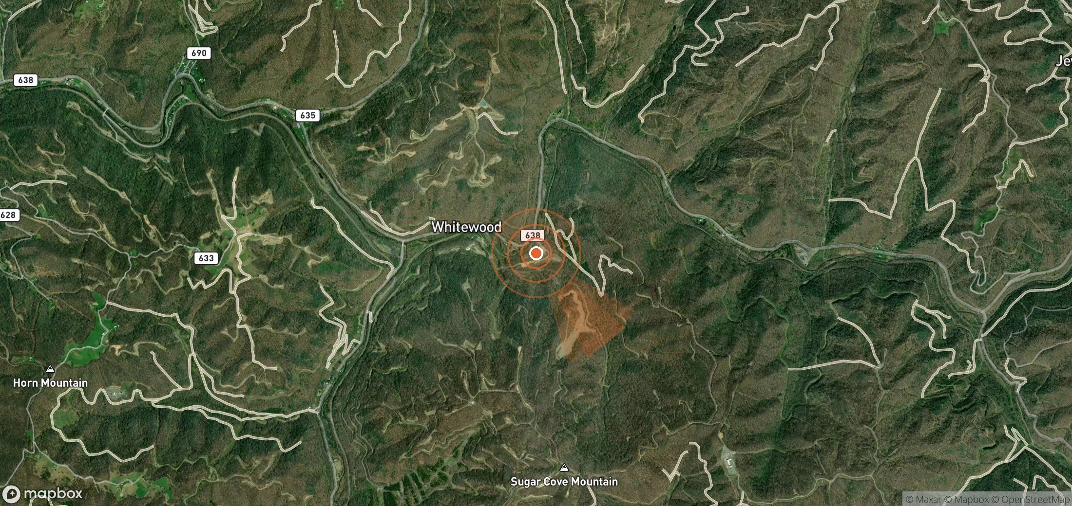 Mapa satelital de plumas de metano en Estados Unidos