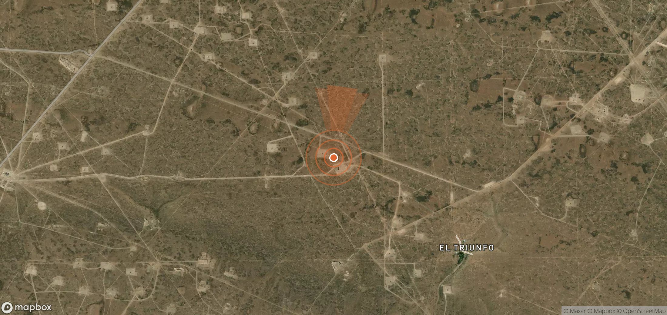Mapa satelital de plumas de metano en Argentina
