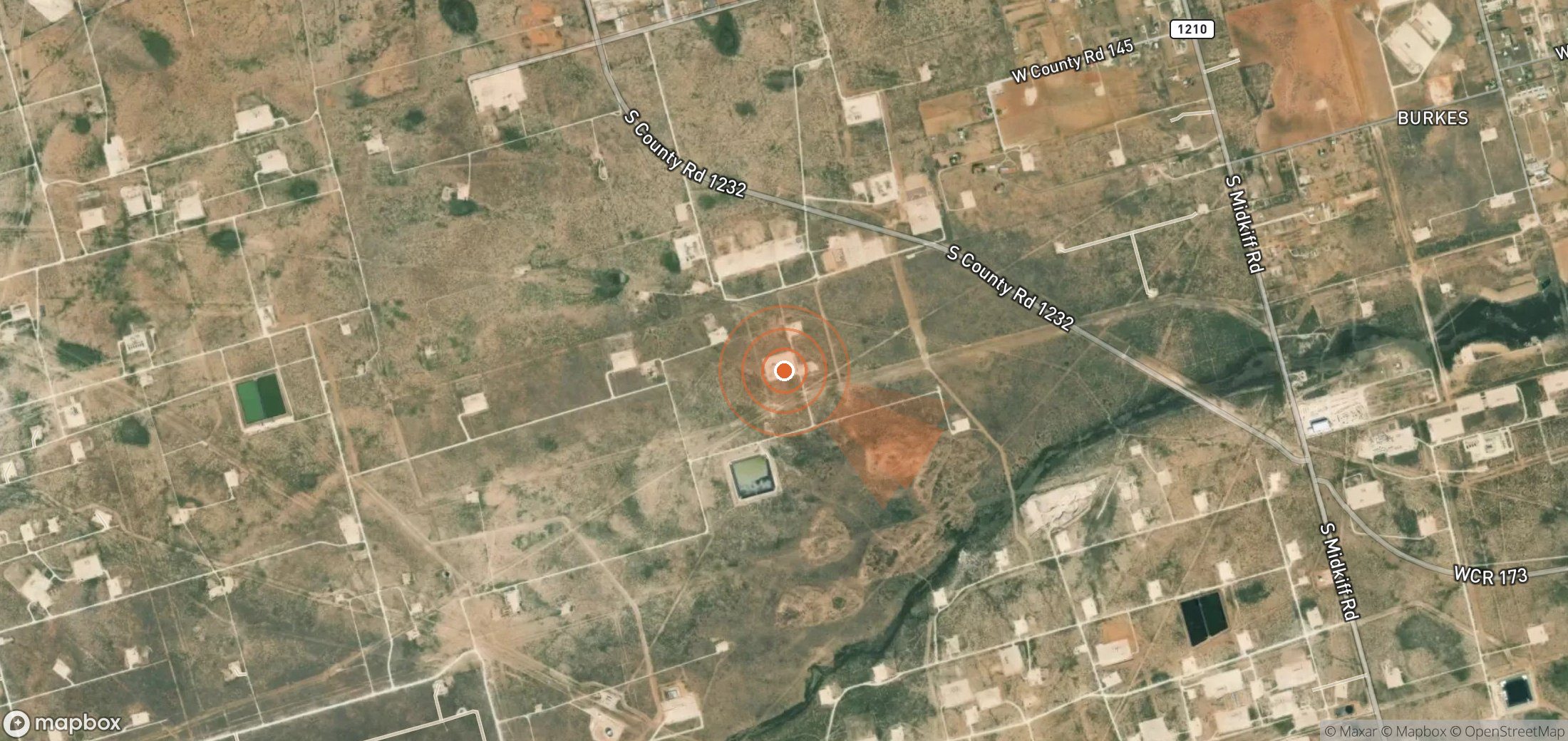 Mapa satelital de plumas de metano en Estados Unidos