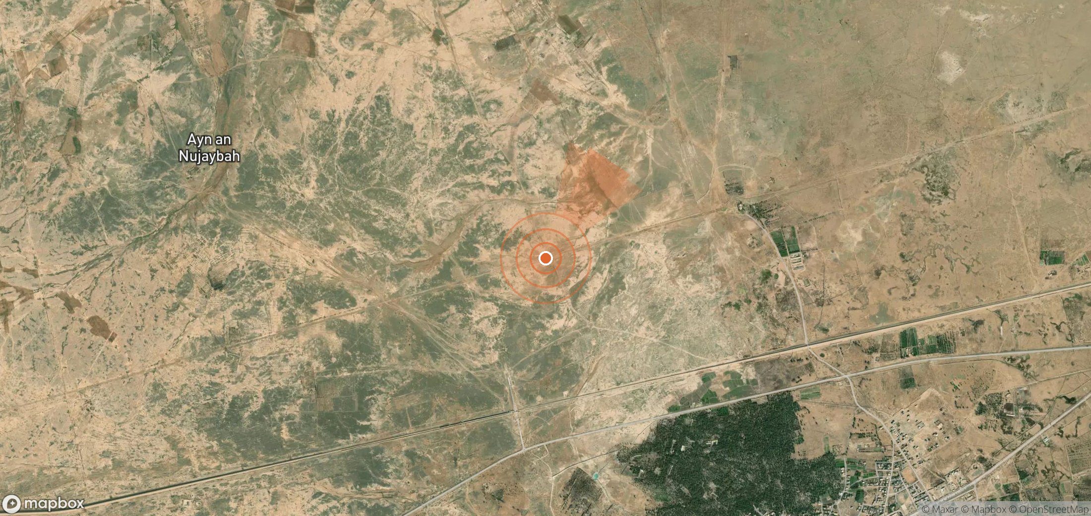Mapa satelital de plumas de metano en Irak