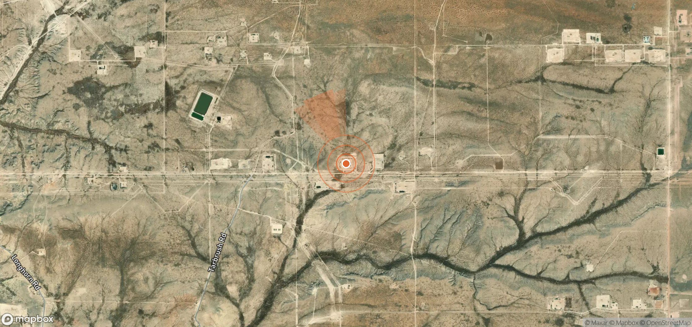 Satellite map of methane plume locations in United States