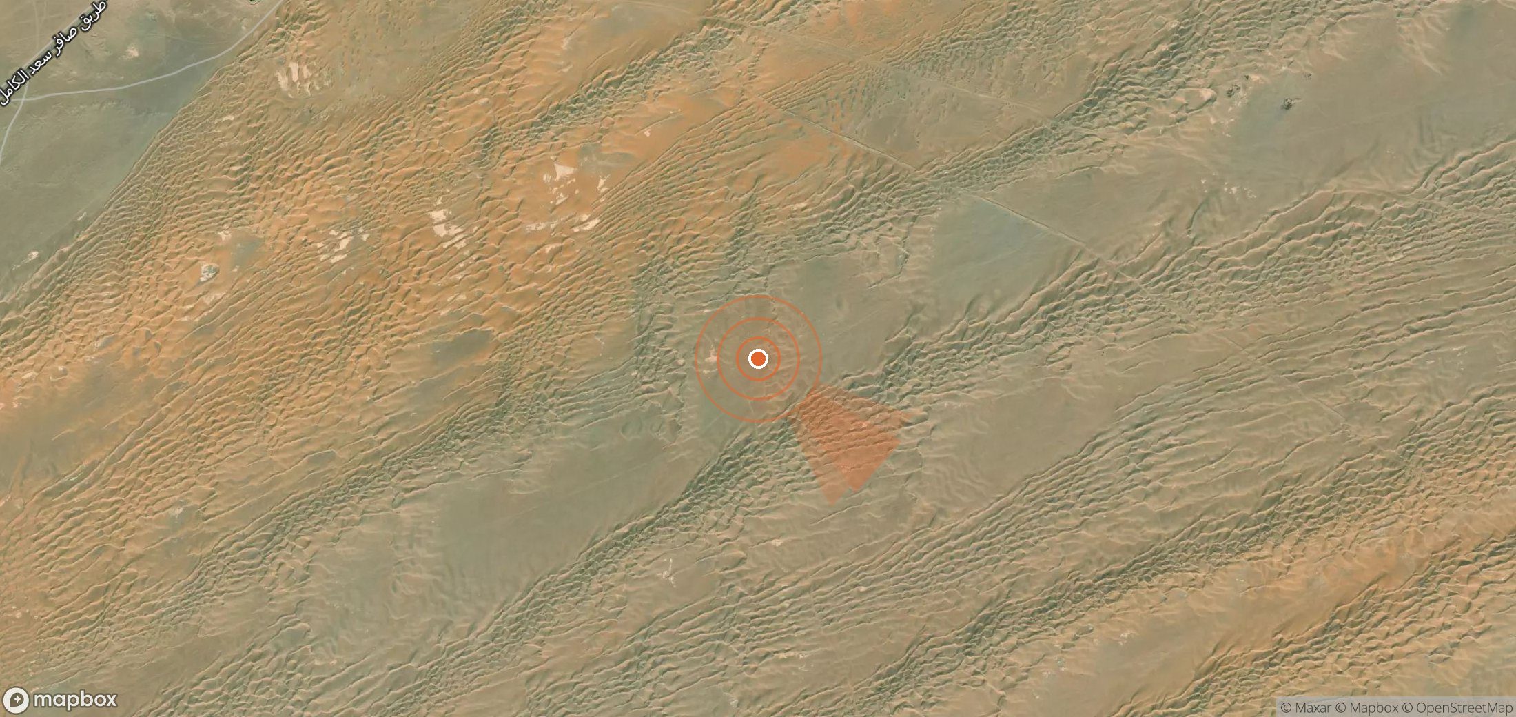 Satellite map of methane plume locations in Yemen