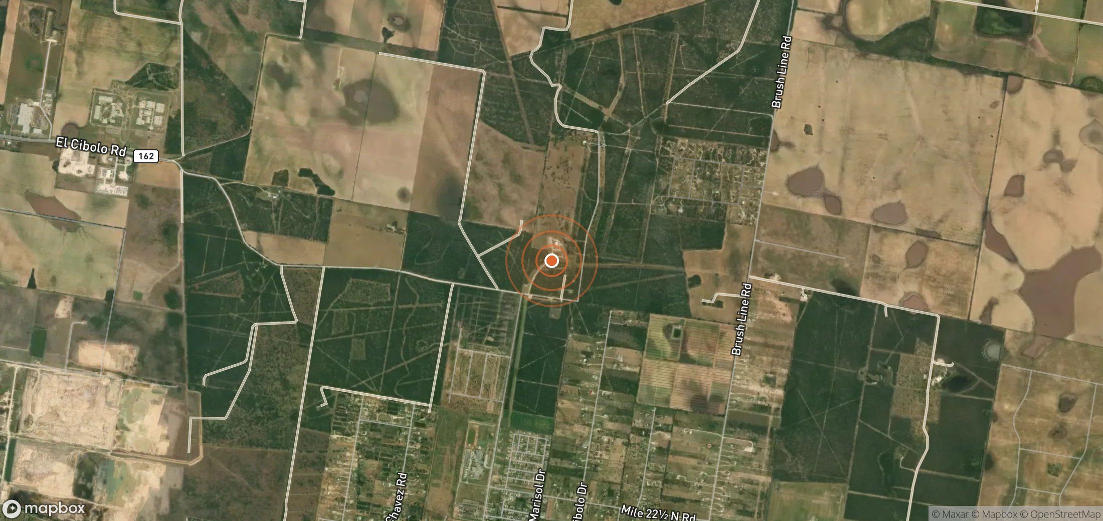 Satellite map of methane plume locations in United States