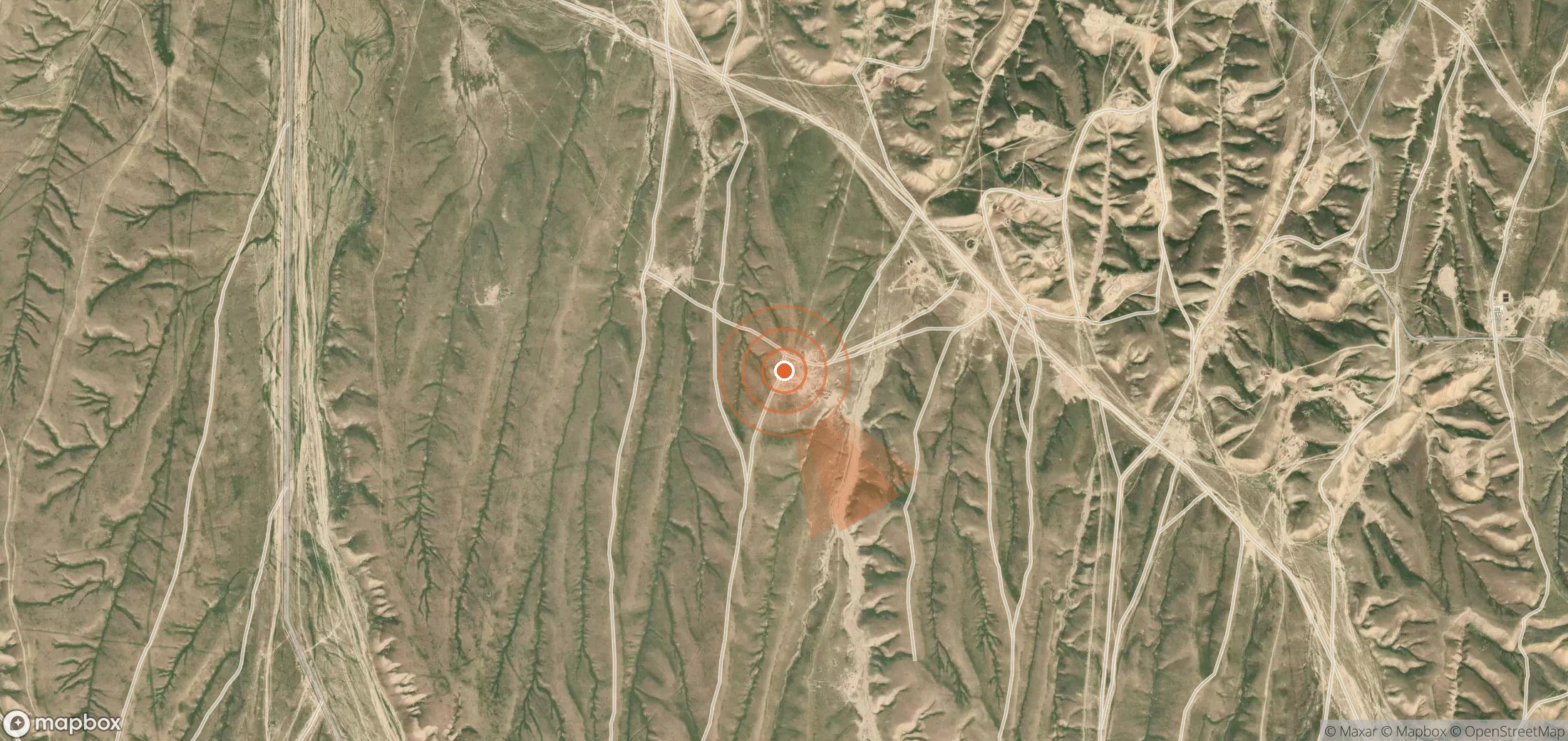 Mapa satelital de plumas de metano en Uzbekistán