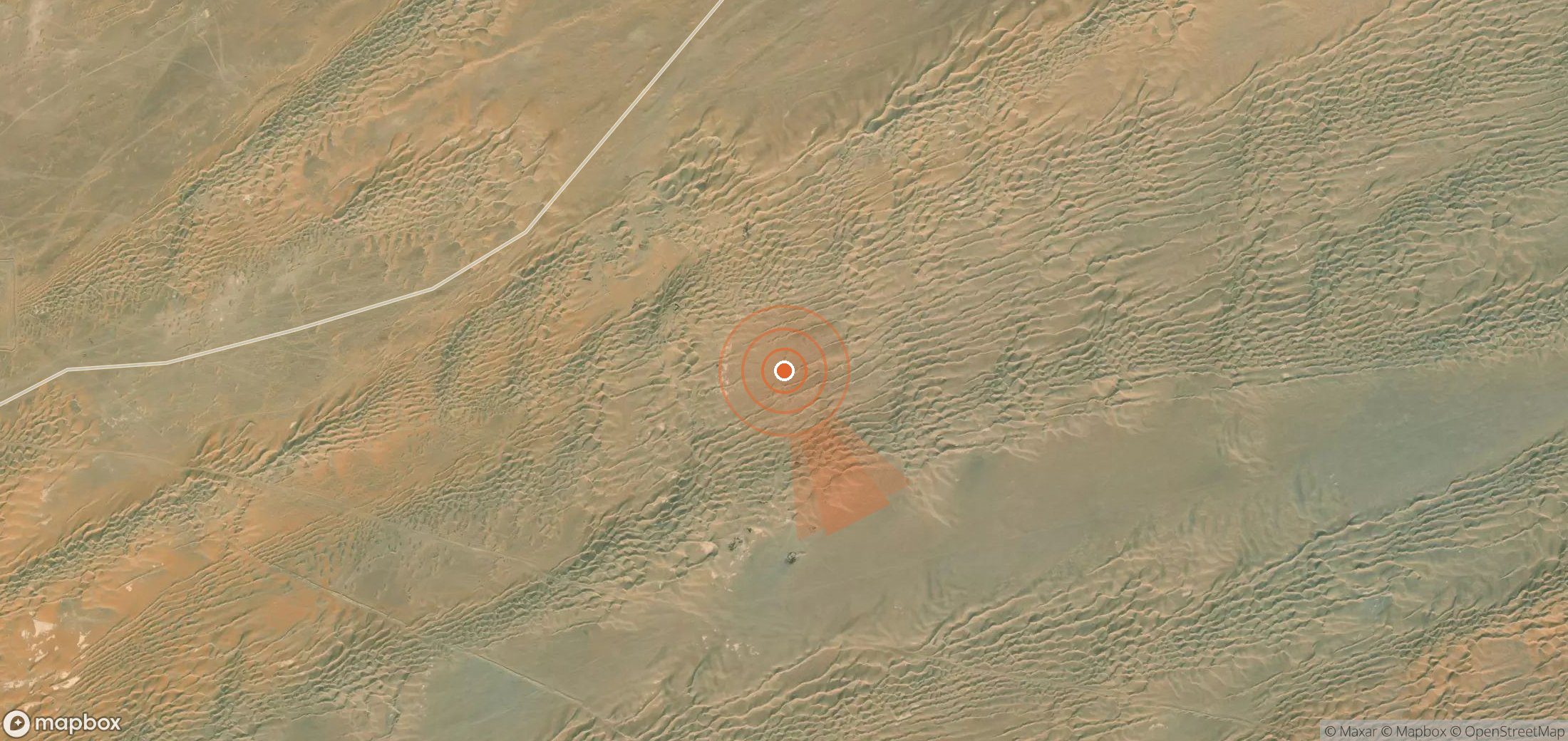 Mapa satelital de plumas de metano en Yemen
