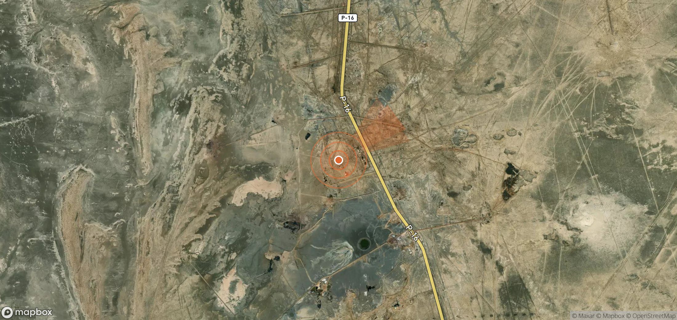 Mapa satelital de plumas de metano en Turkmenistán