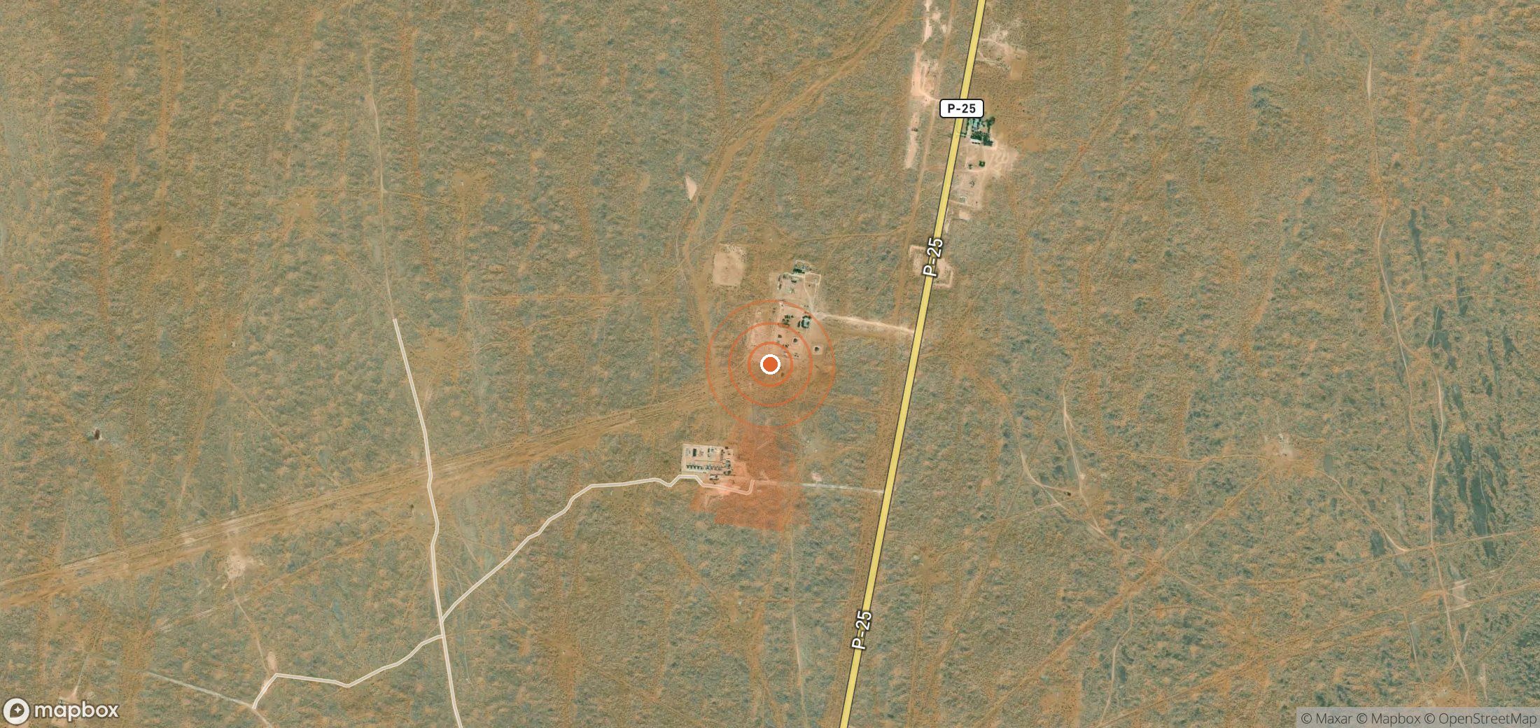 Mapa satelital de plumas de metano en Turkmenistán