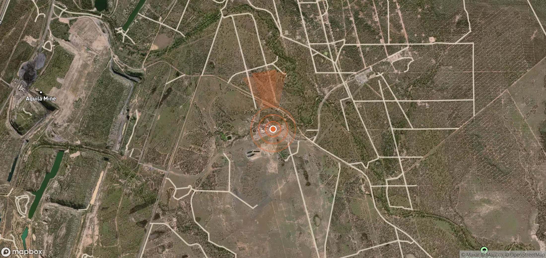 Satellite map of methane plume locations in Australia