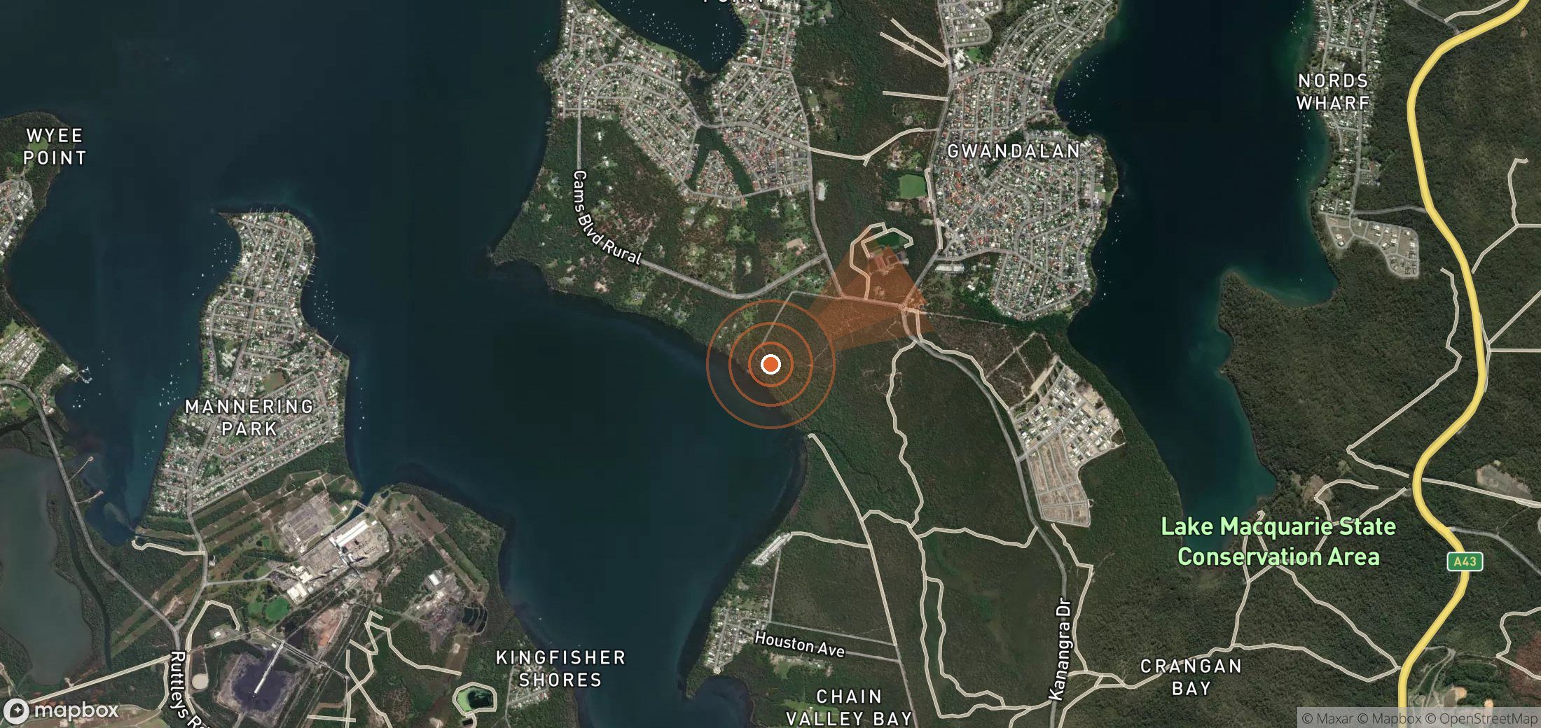 Mapa satelital de plumas de metano en Australia