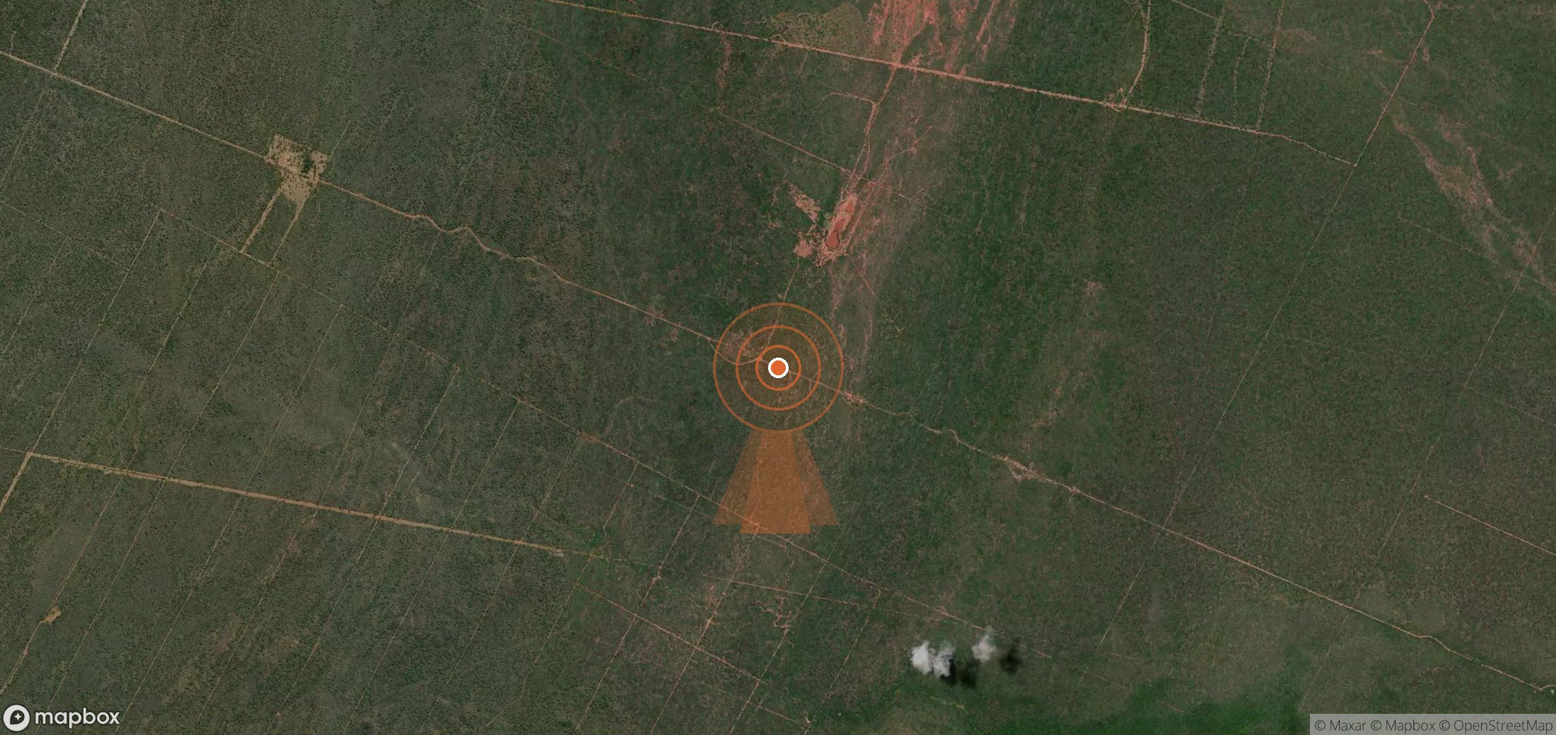 Mapa satelital de plumas de metano en Argentina