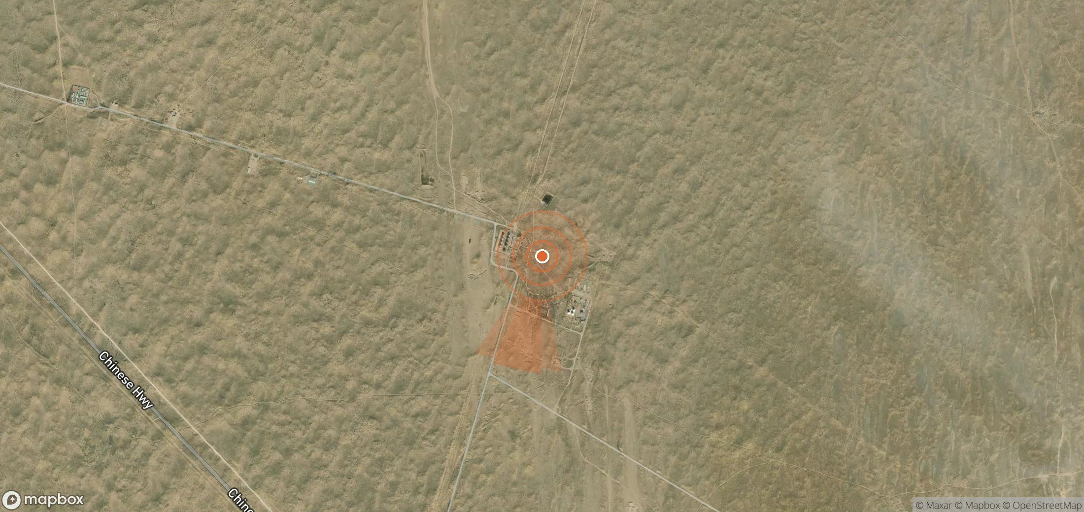 Satellite map of methane plume locations in Turkmenistan