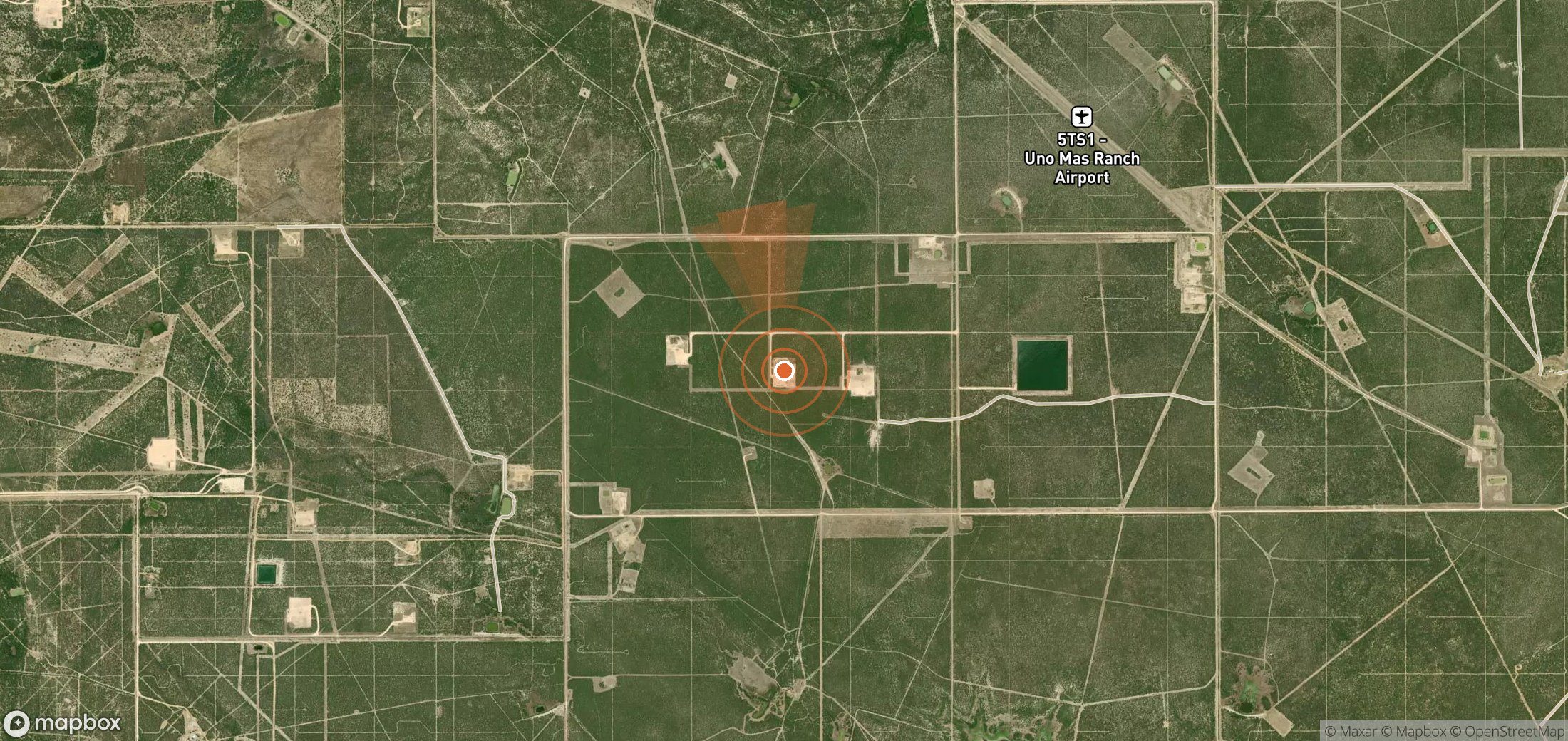 Satellite map of methane plume locations in United States