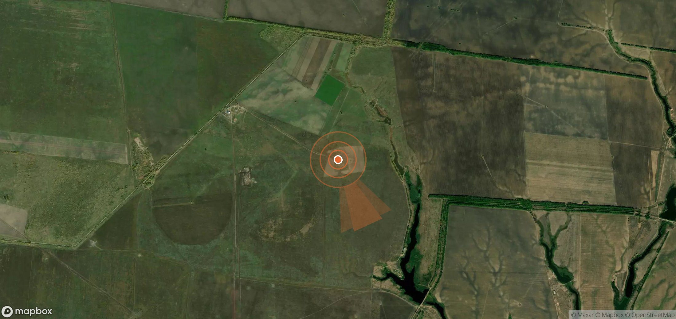 Satellite map of methane plume locations in Russia
