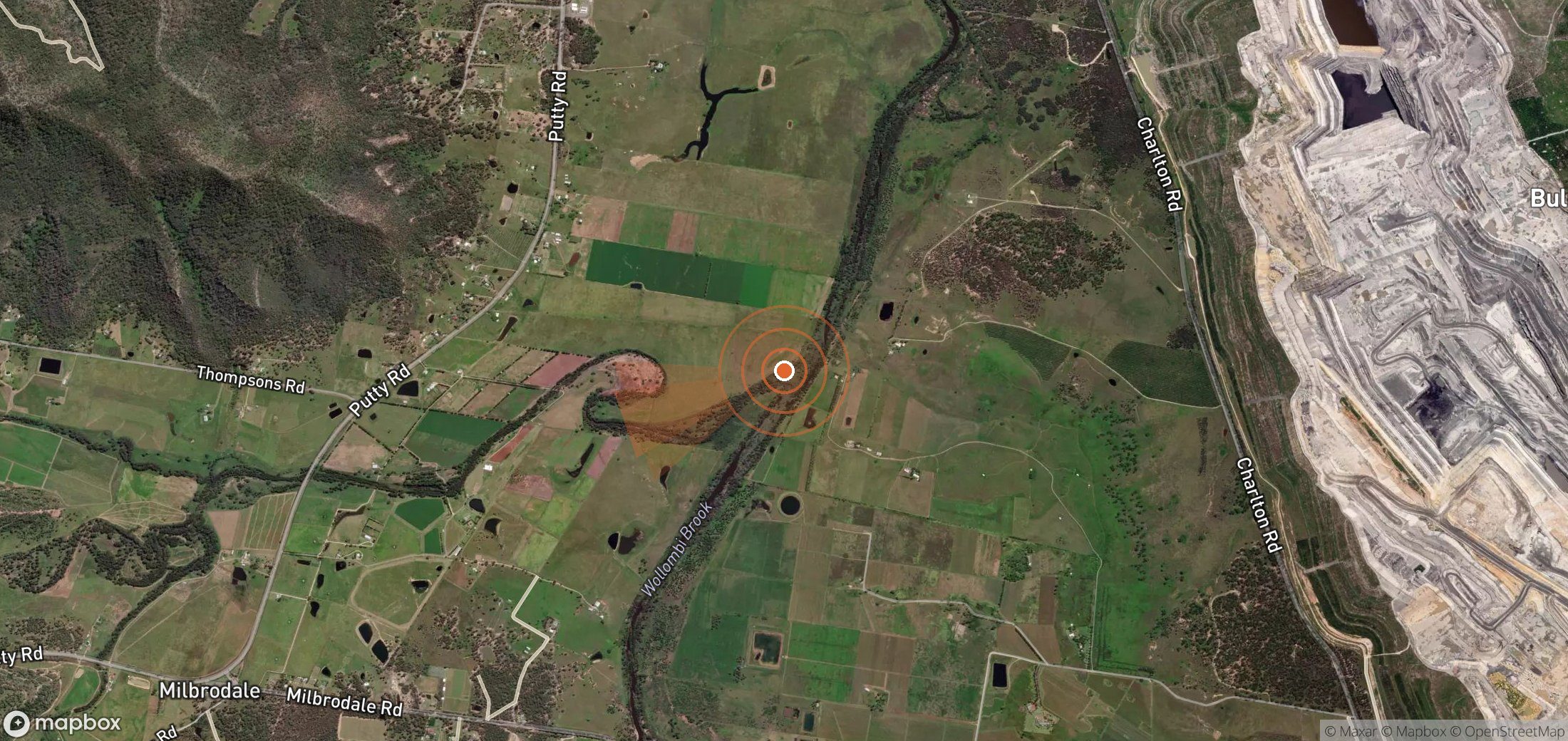Satellite map of methane plume locations in Australia