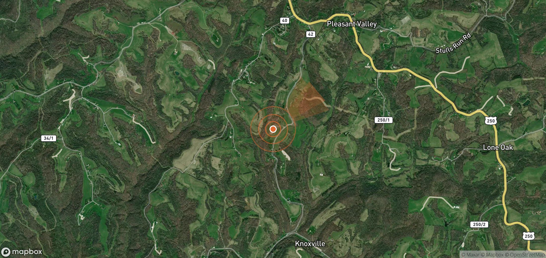 Mapa satelital de plumas de metano en Estados Unidos