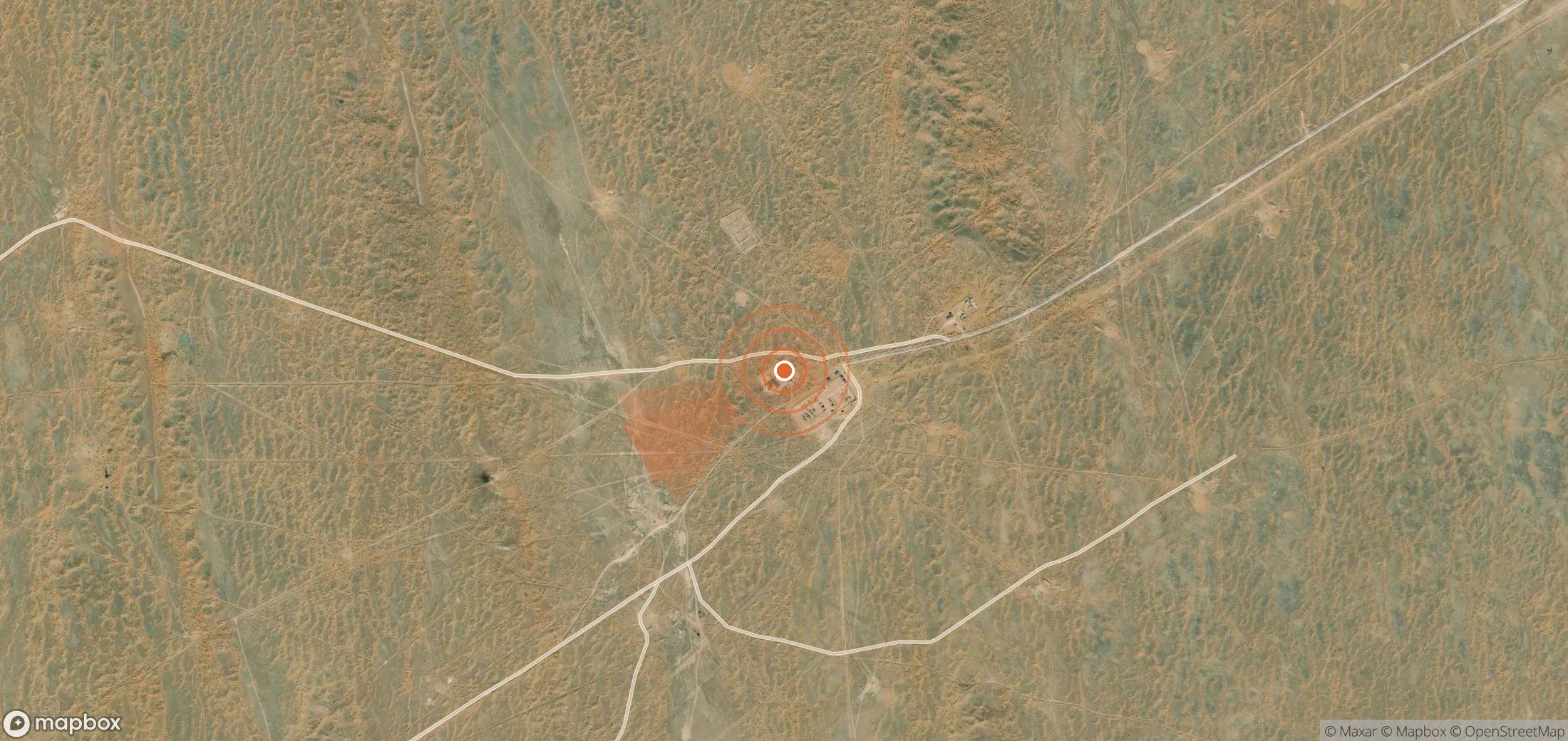 Mapa satelital de plumas de metano en Turkmenistán