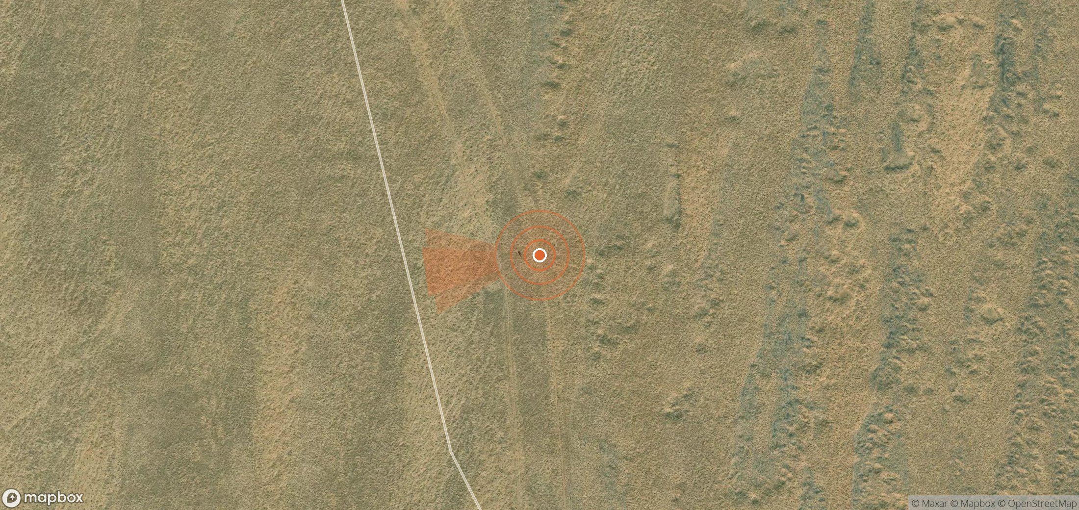 Satellite map of methane plume locations in Turkmenistan