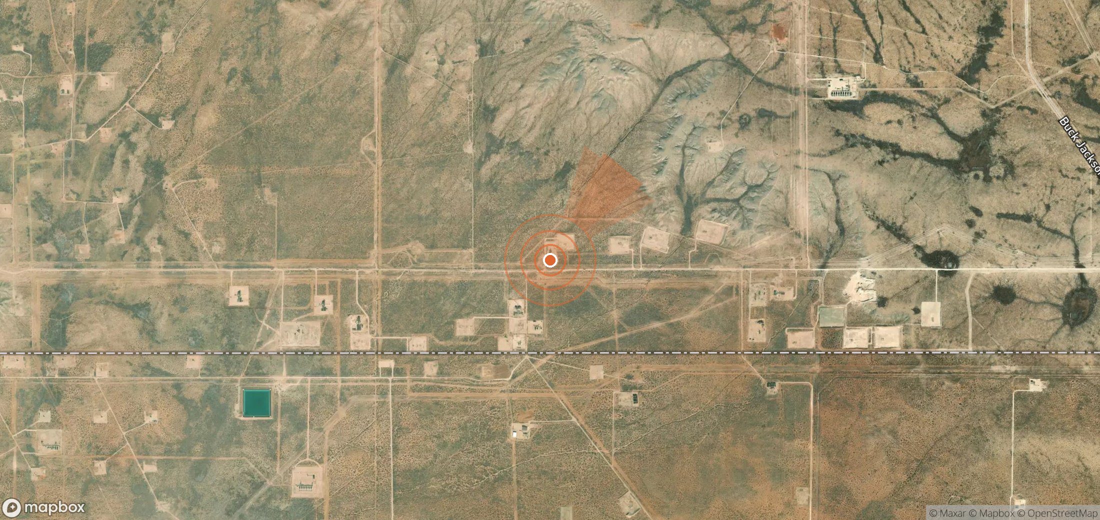 Mapa satelital de plumas de metano en Estados Unidos