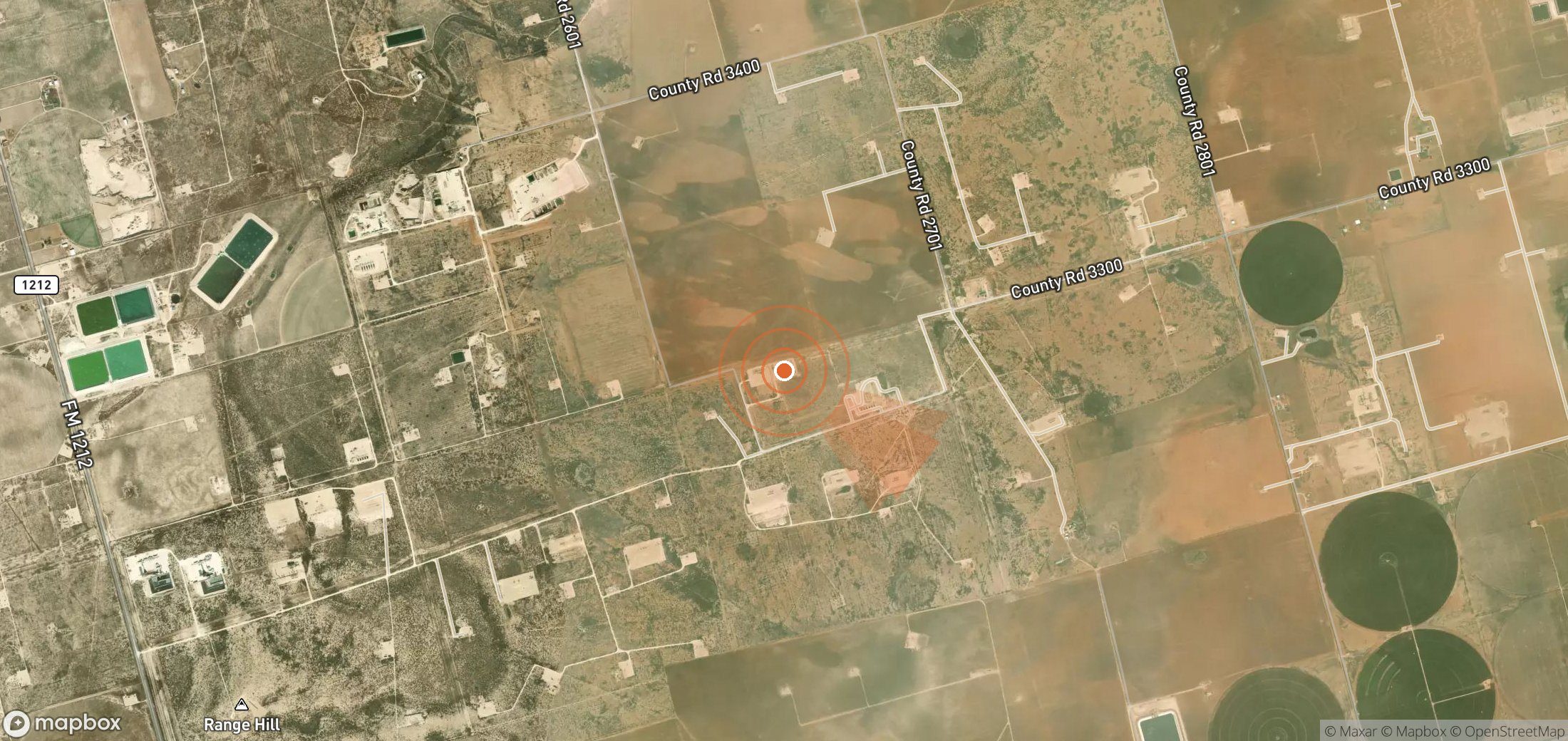 Mapa satelital de plumas de metano en Estados Unidos