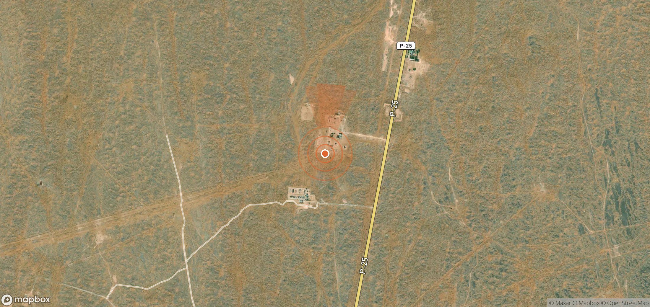 Mapa satelital de plumas de metano en Turkmenistán