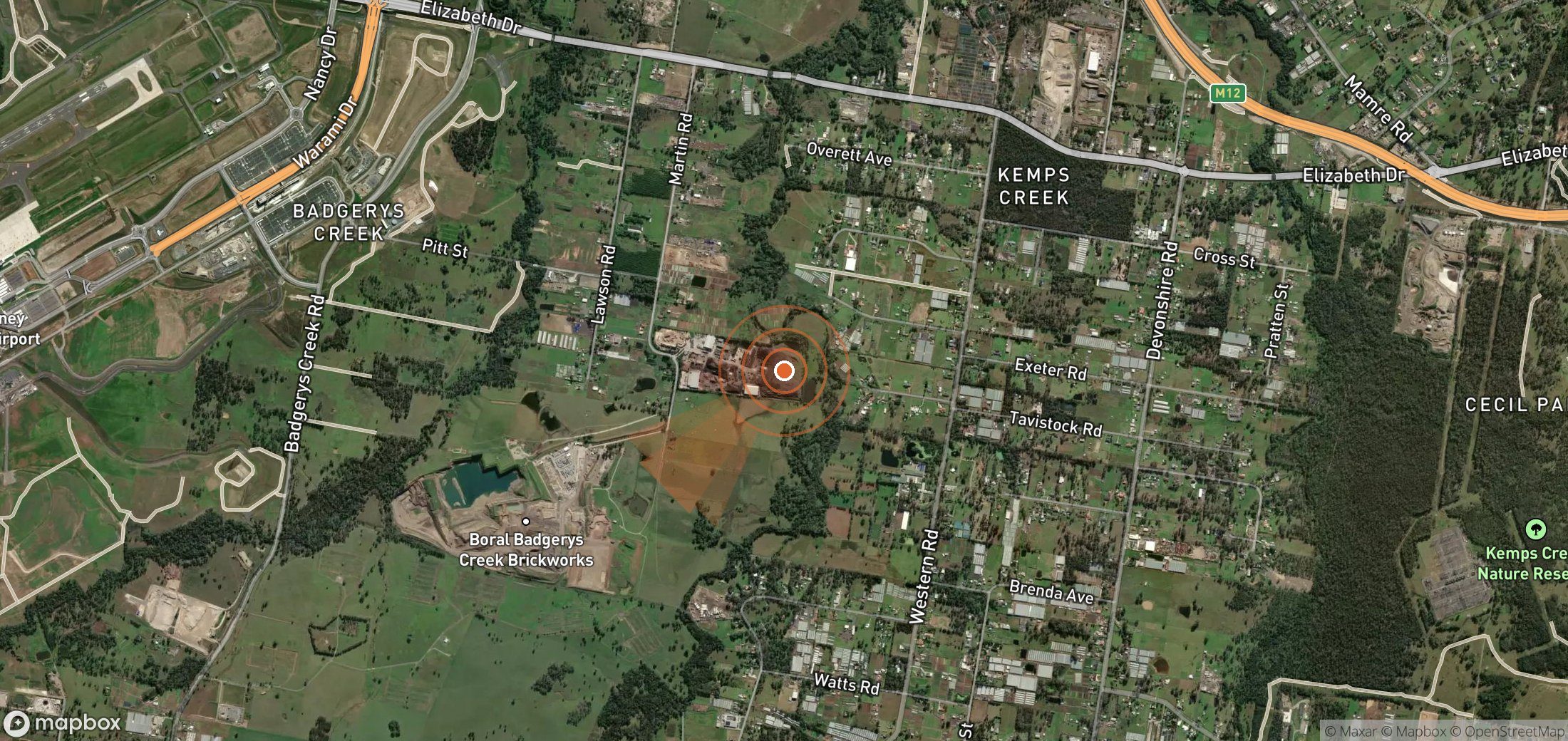 Satellite map of methane plume locations in Australia