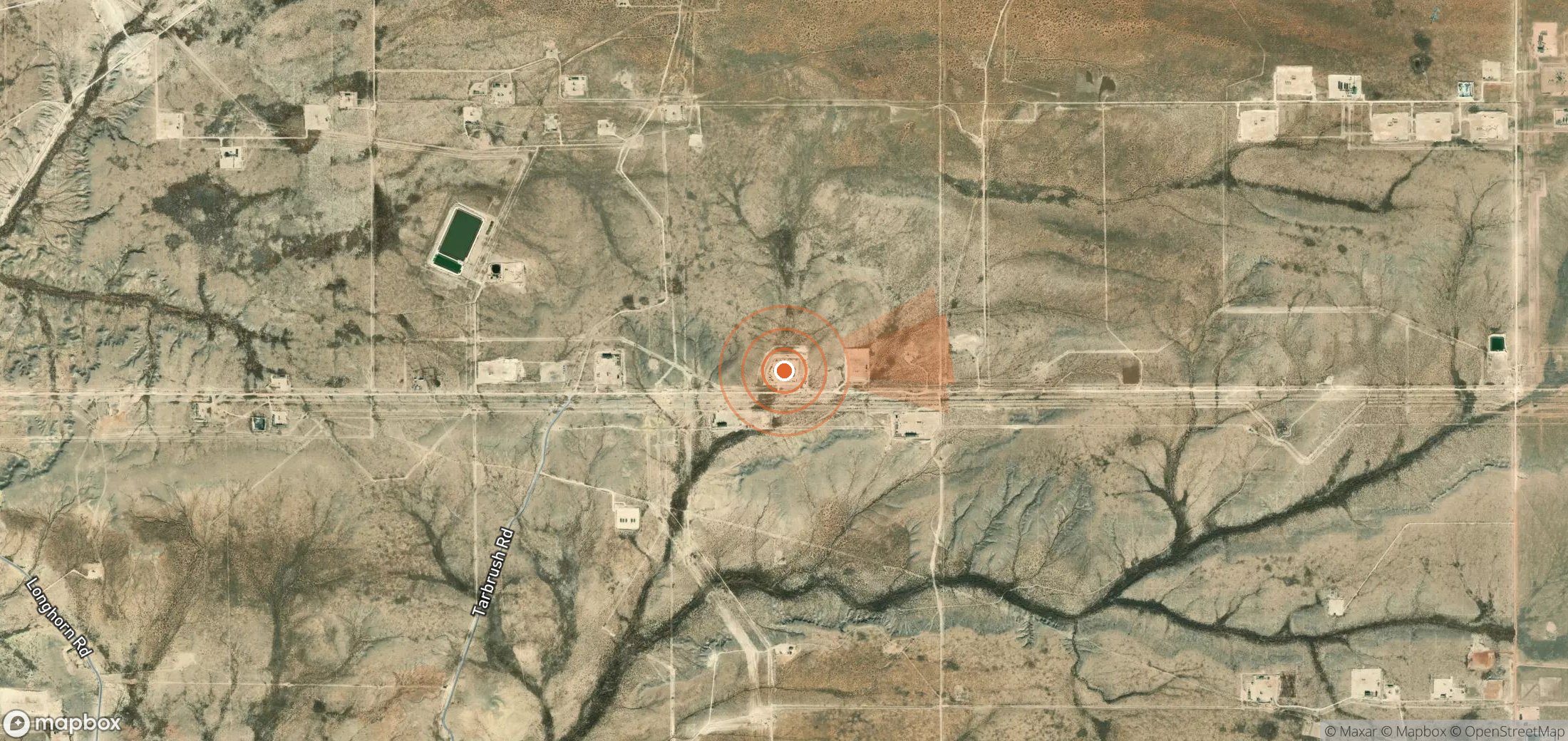 Satellite map of methane plume locations in United States