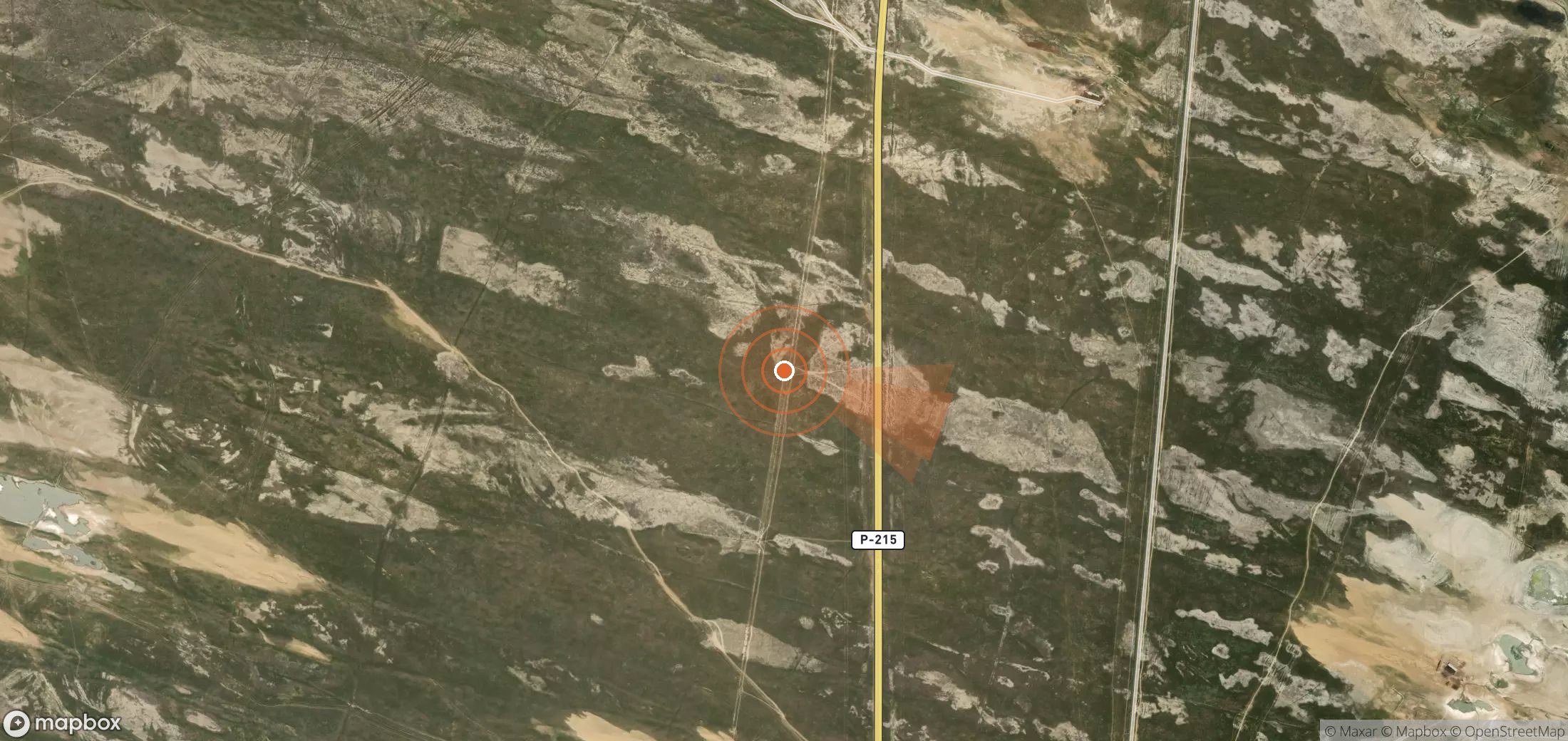 Mapa satelital de plumas de metano en Rusia