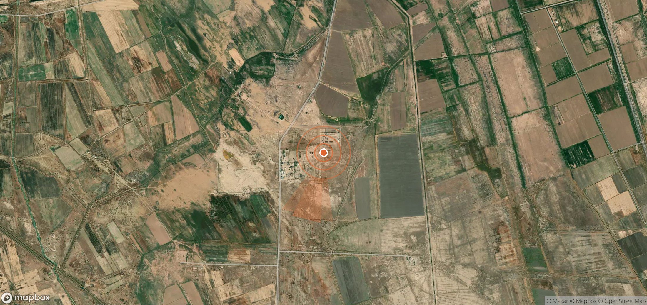 Mapa satelital de plumas de metano en Turkmenistán