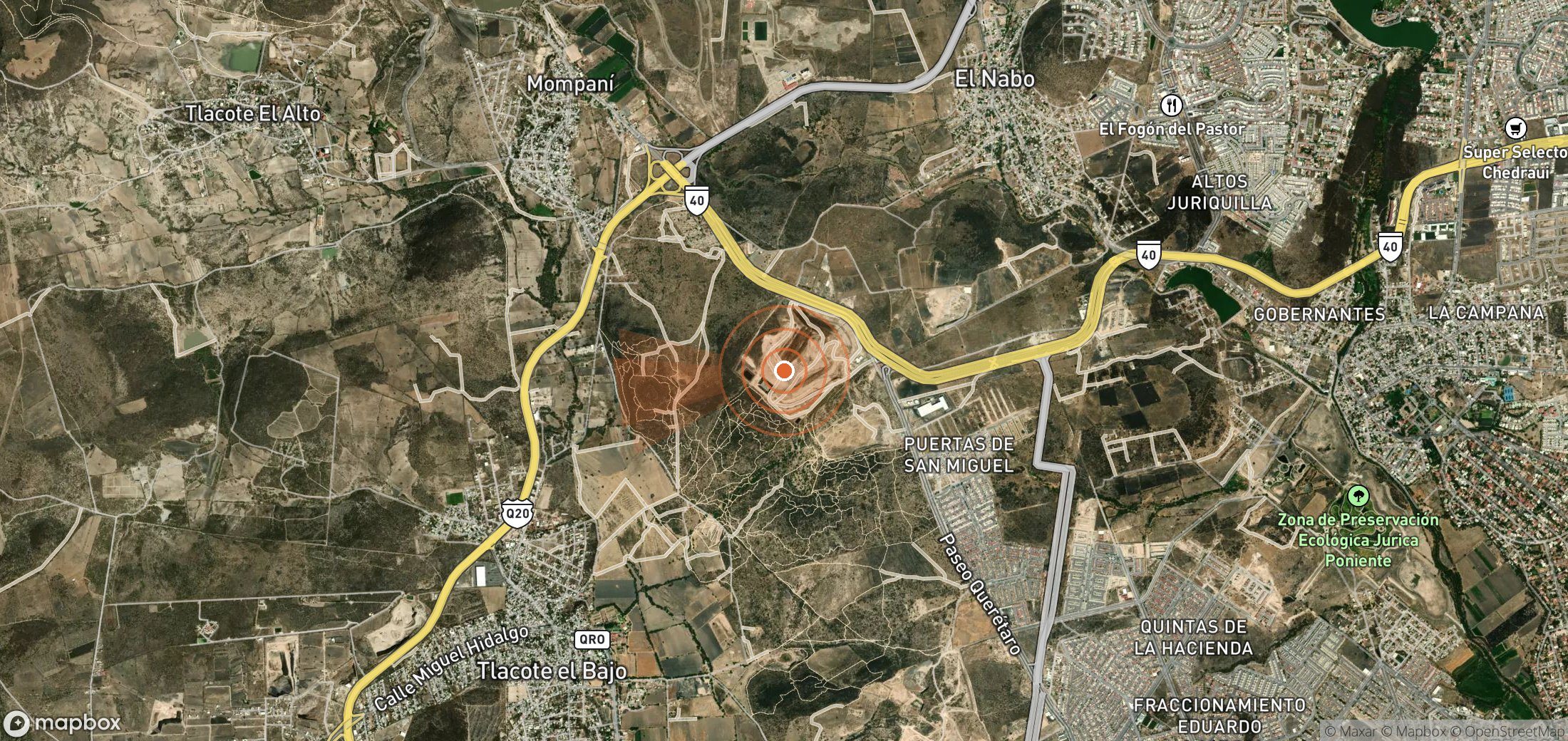 Mapa satelital de plumas de metano en México