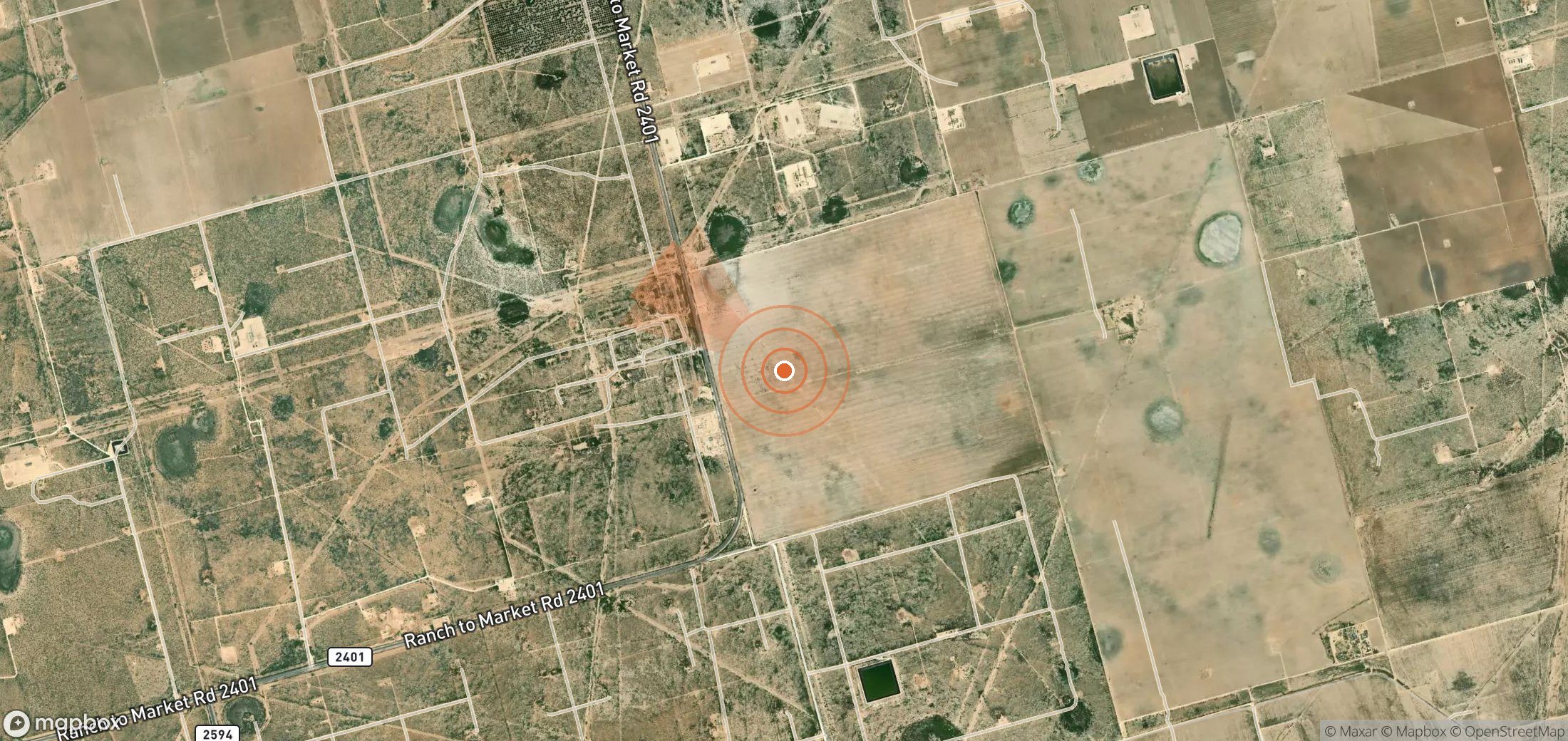 Satellite map of methane plume locations in United States