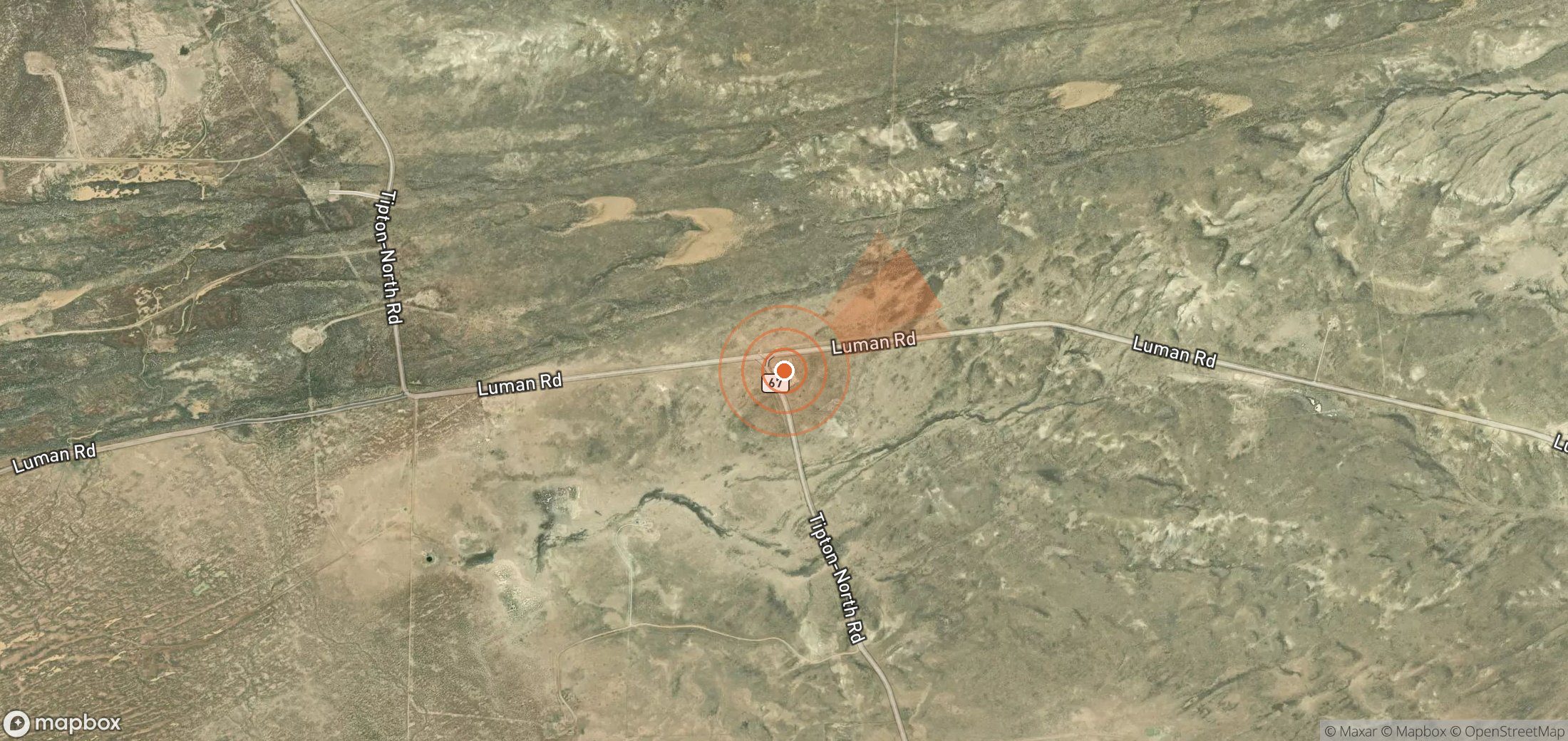 Mapa satelital de plumas de metano en Estados Unidos