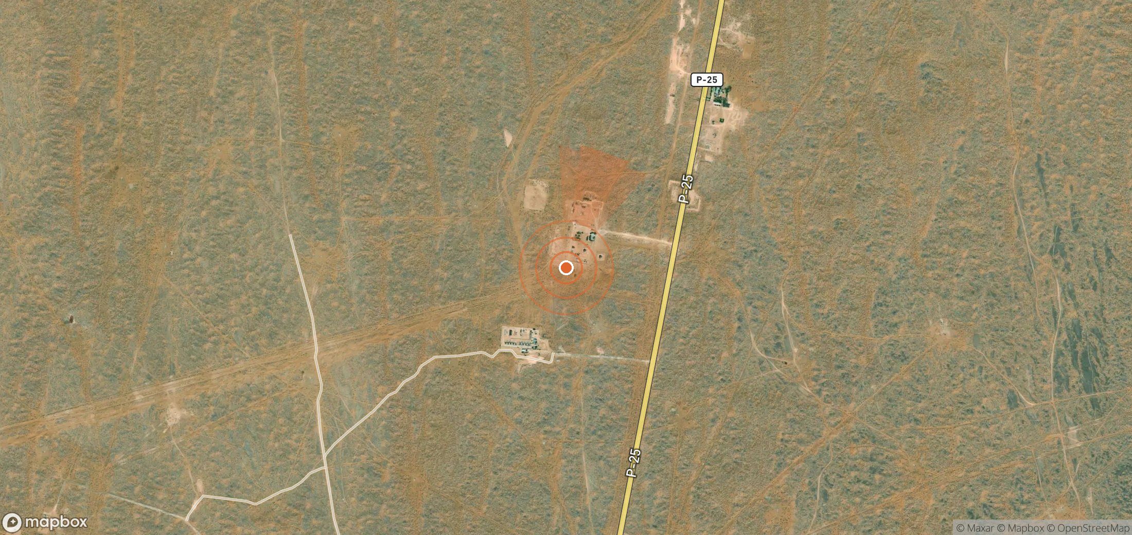 Mapa satelital de plumas de metano en Turkmenistán