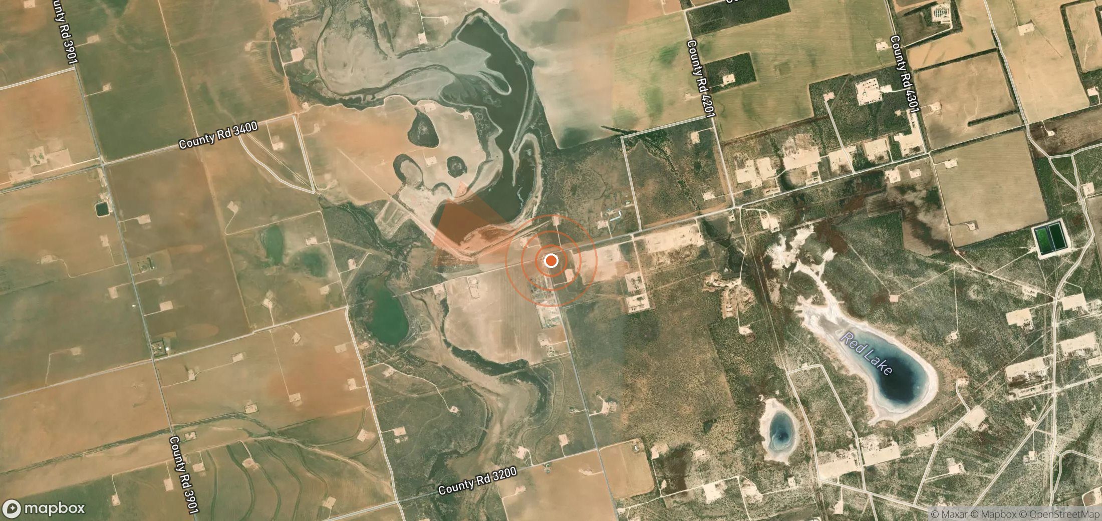 Satellite map of methane plume locations in United States