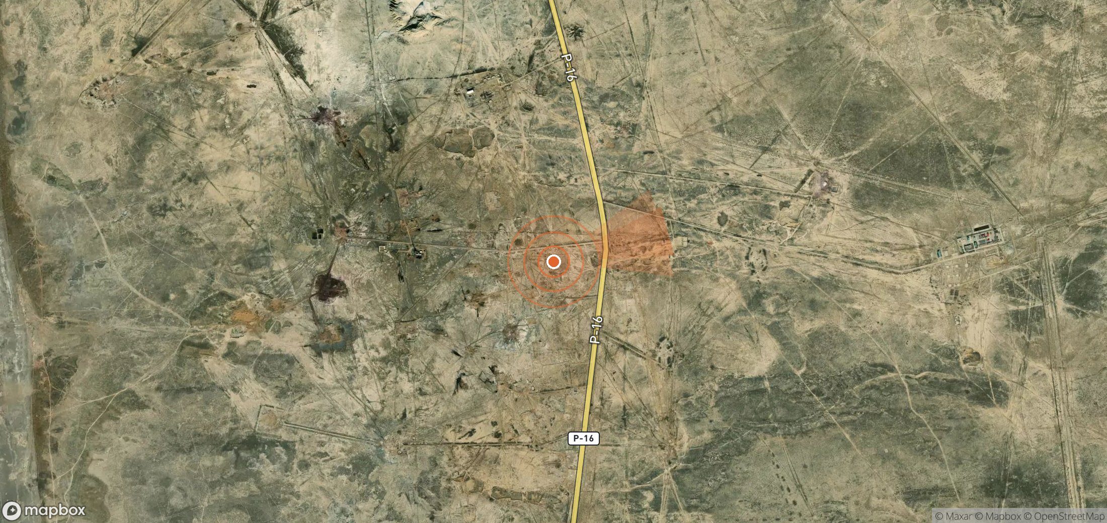 Mapa satelital de plumas de metano en Turkmenistán
