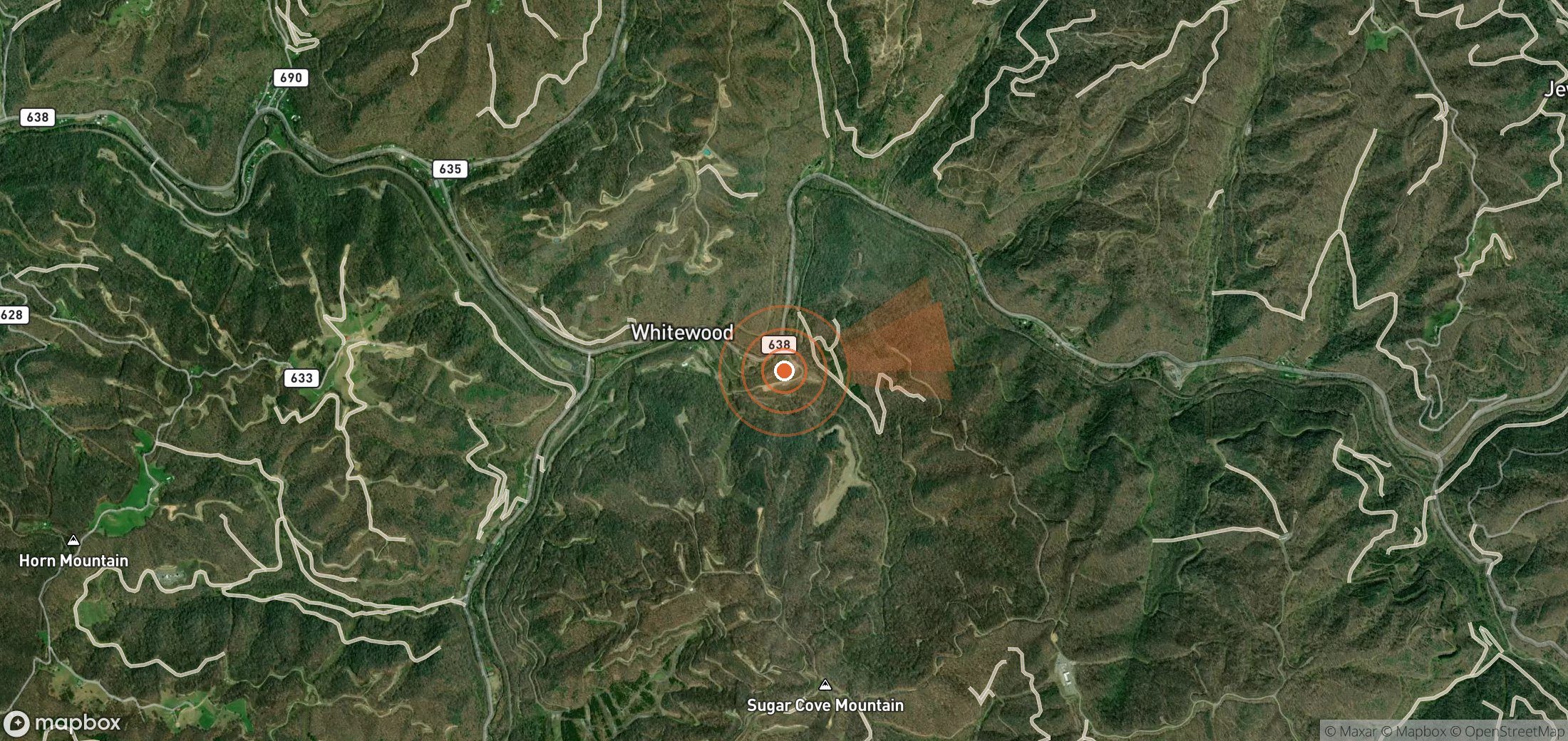 Mapa satelital de plumas de metano en Estados Unidos