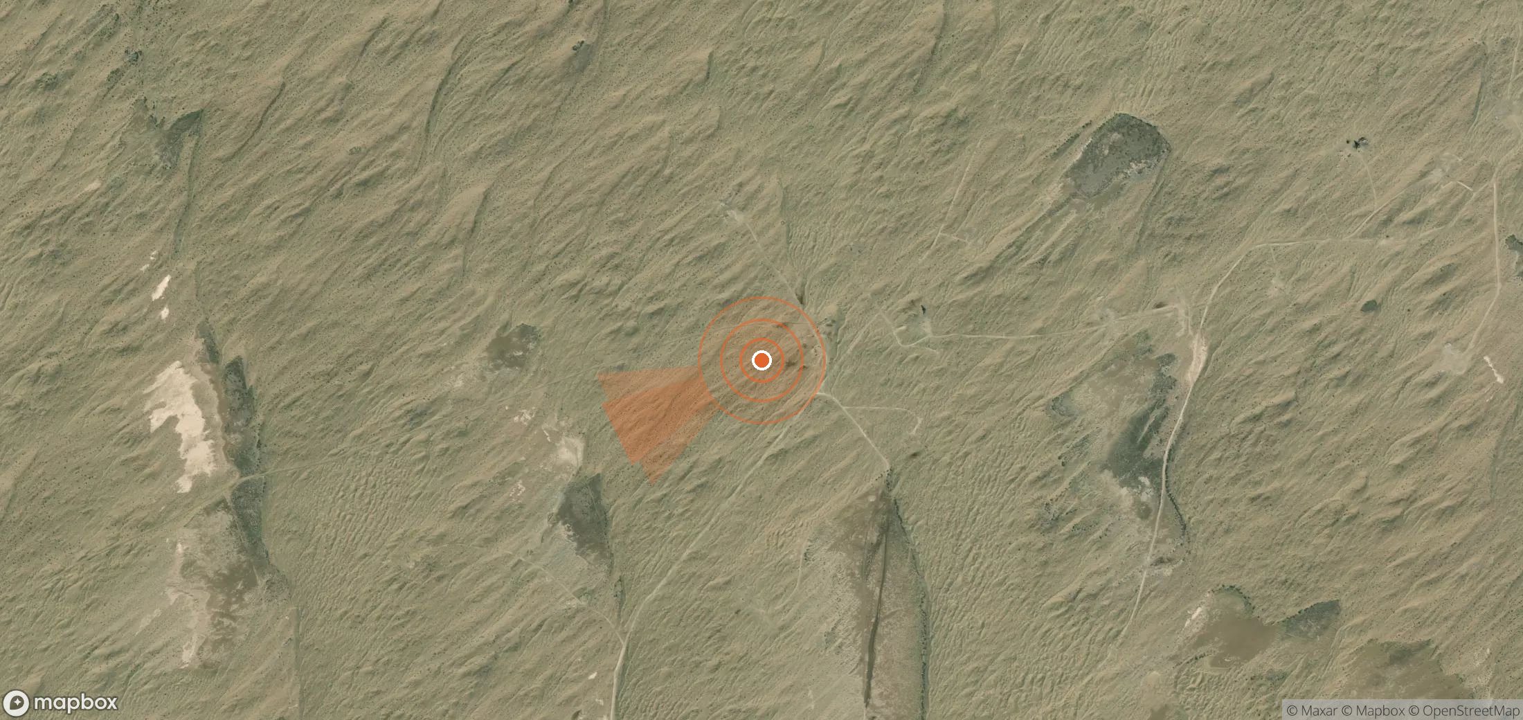 Mapa satelital de plumas de metano en Turkmenistán