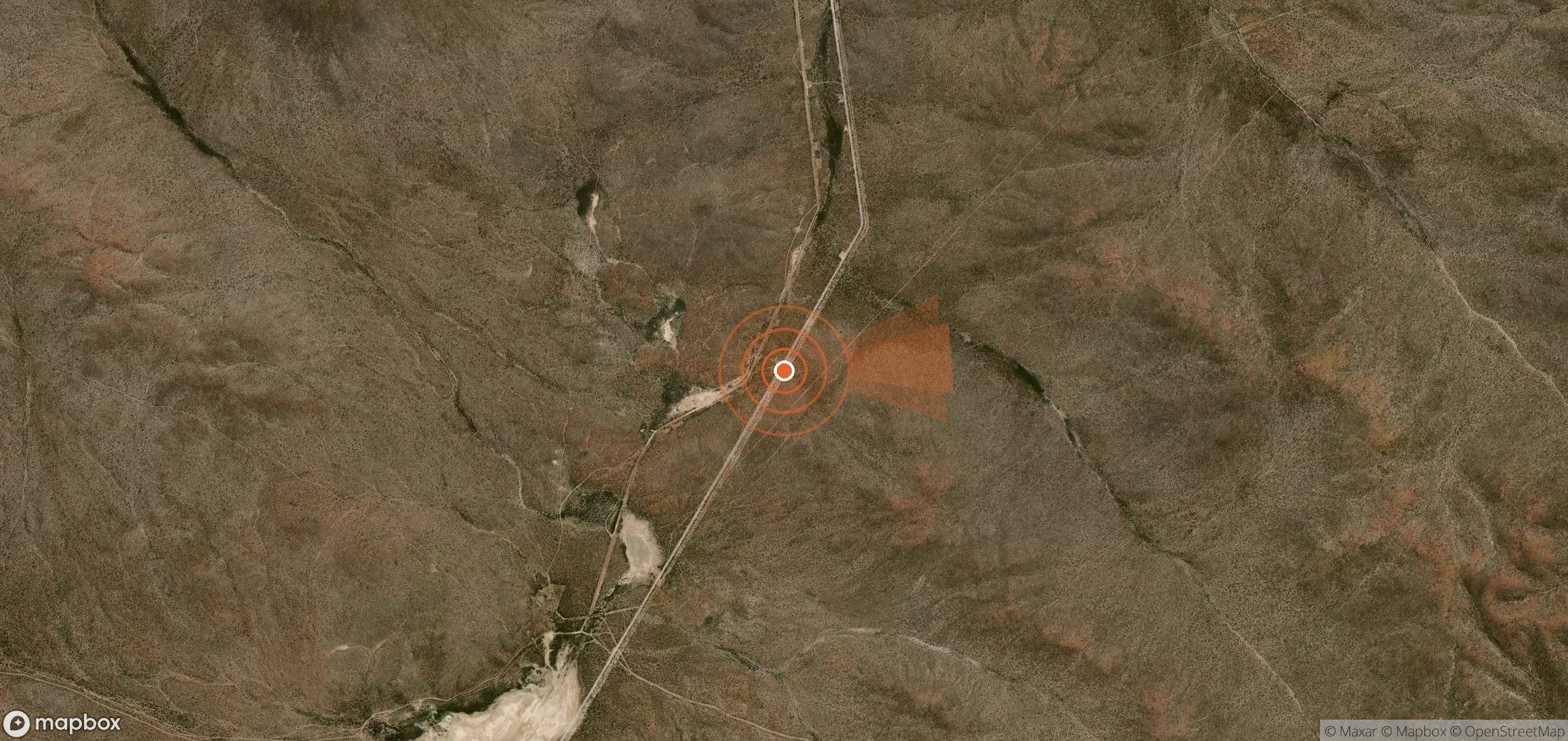 Mapa satelital de plumas de metano en Argentina