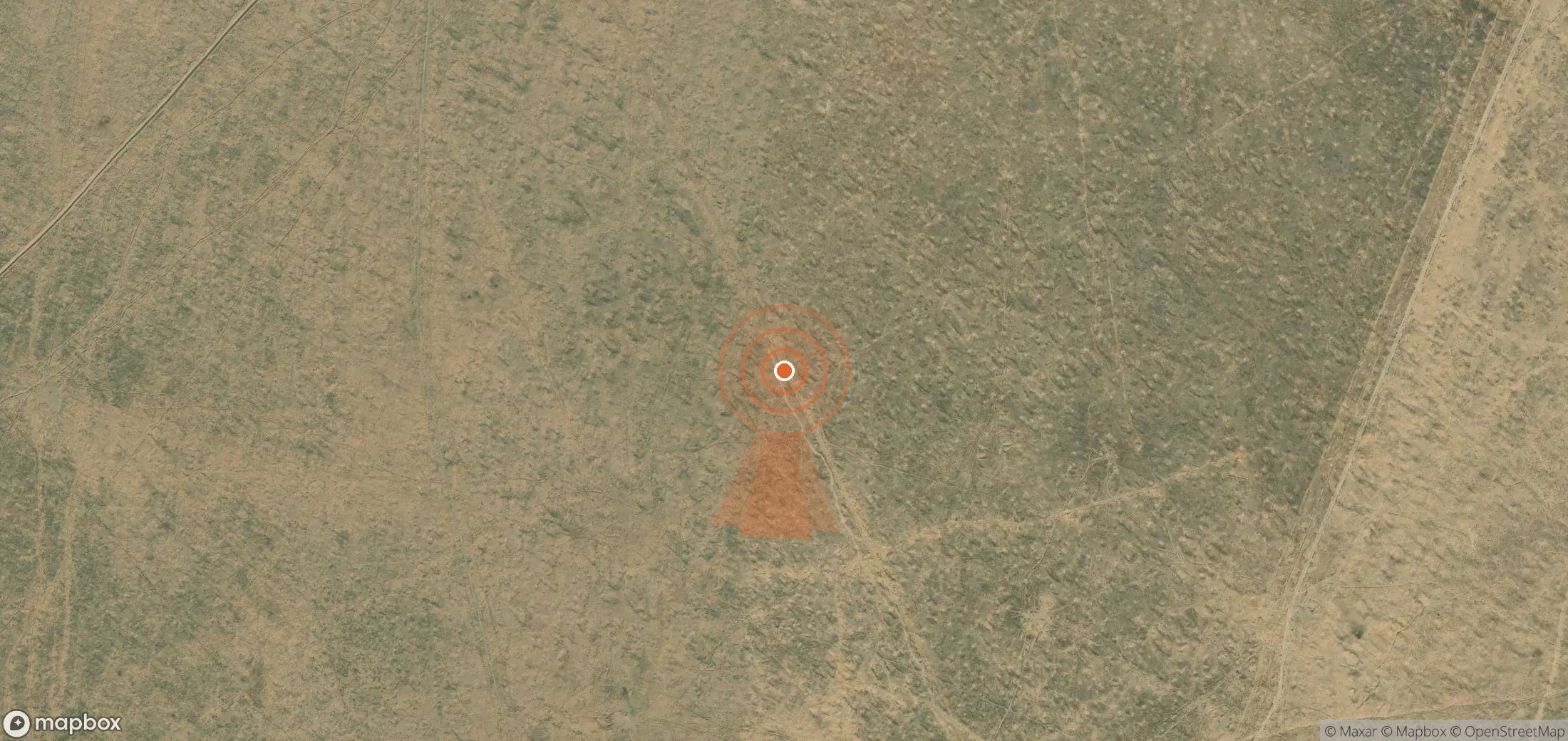 Mapa satelital de plumas de metano en Turkmenistán