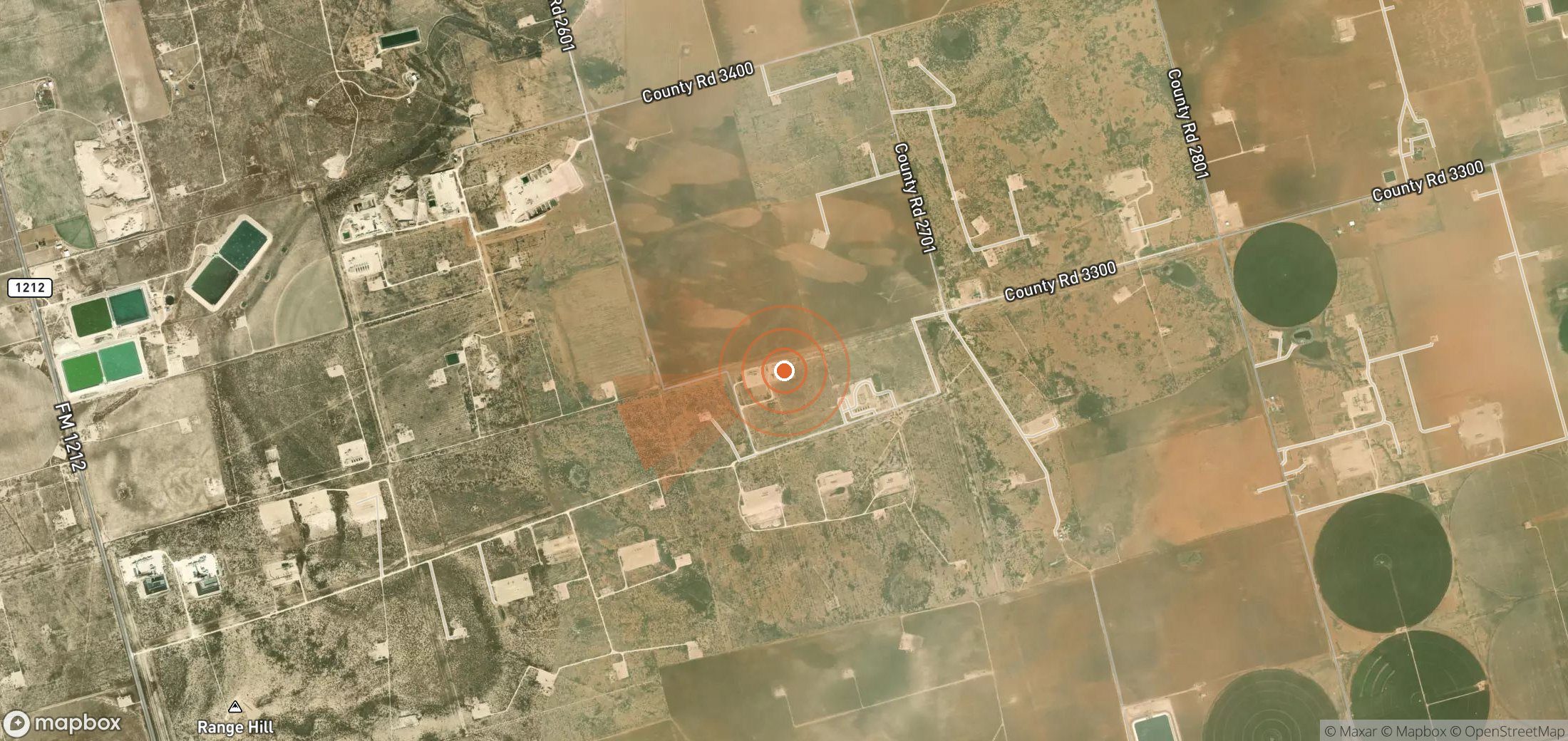 Mapa satelital de plumas de metano en Estados Unidos