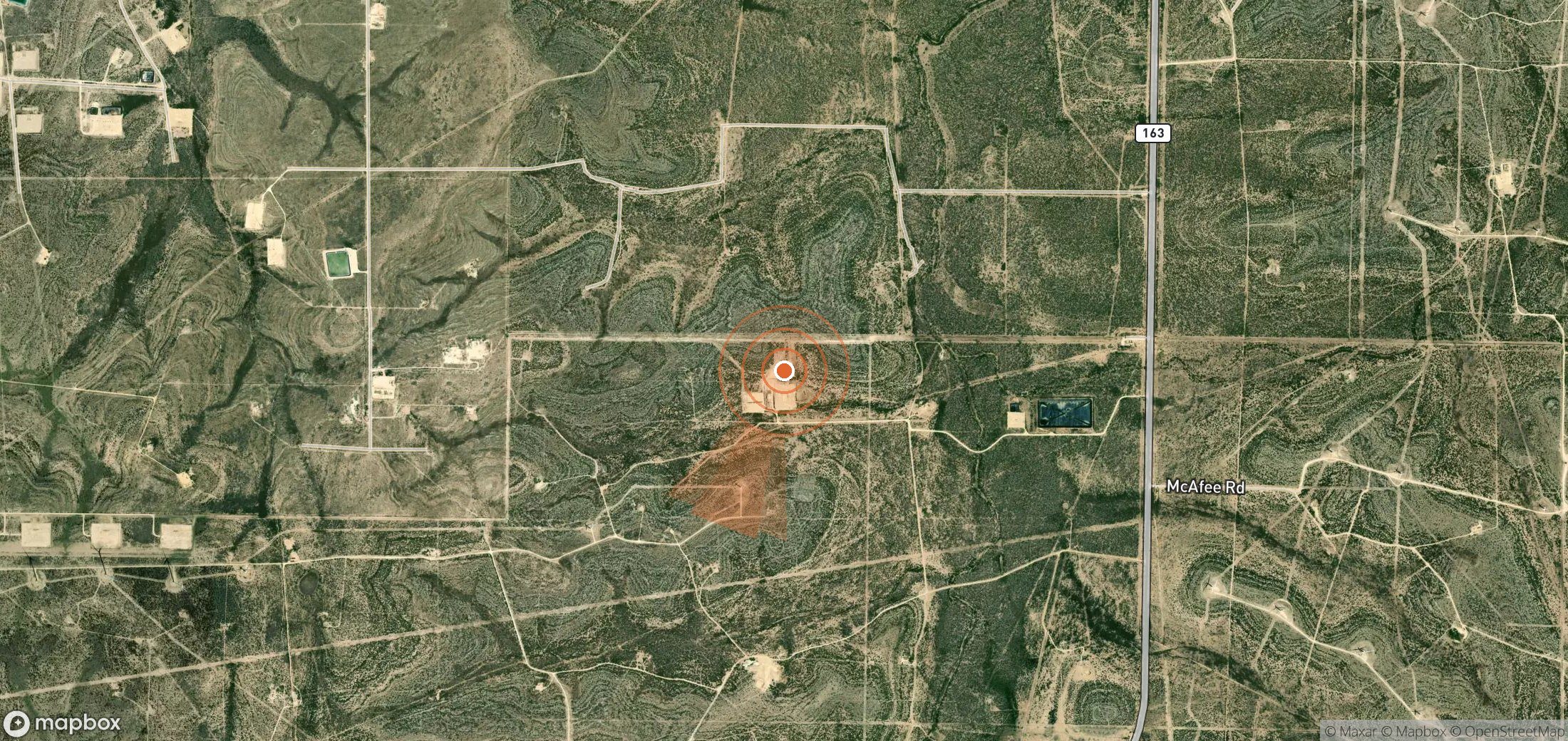 Satellite map of methane plume locations in United States