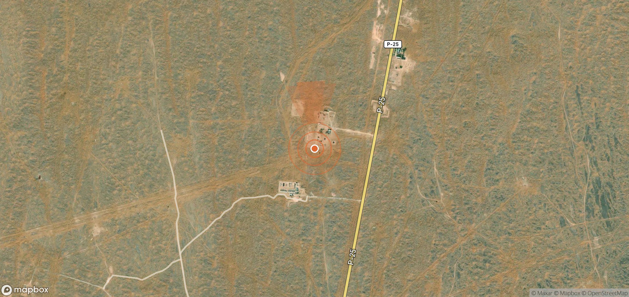 Mapa satelital de plumas de metano en Turkmenistán