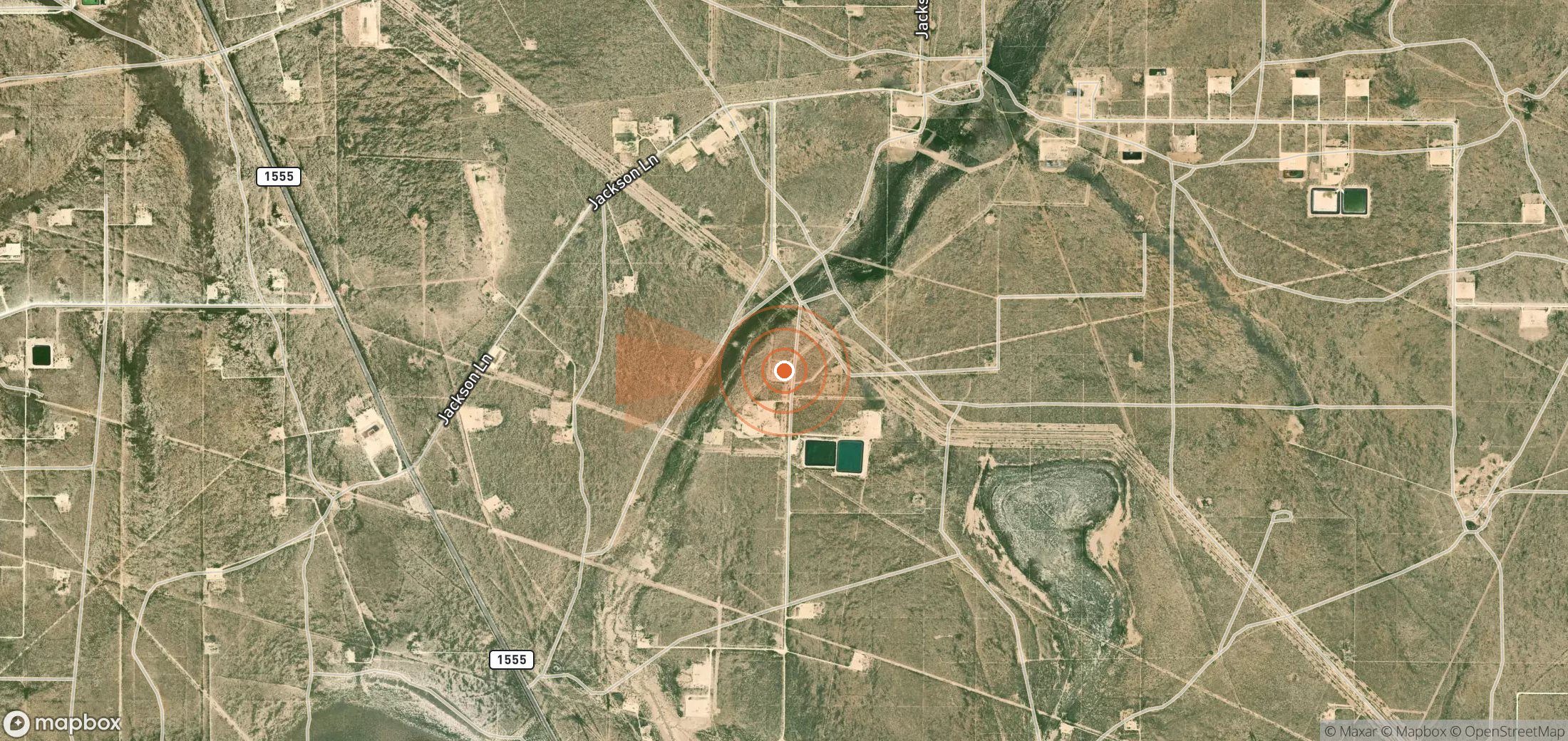 Mapa satelital de plumas de metano en Estados Unidos