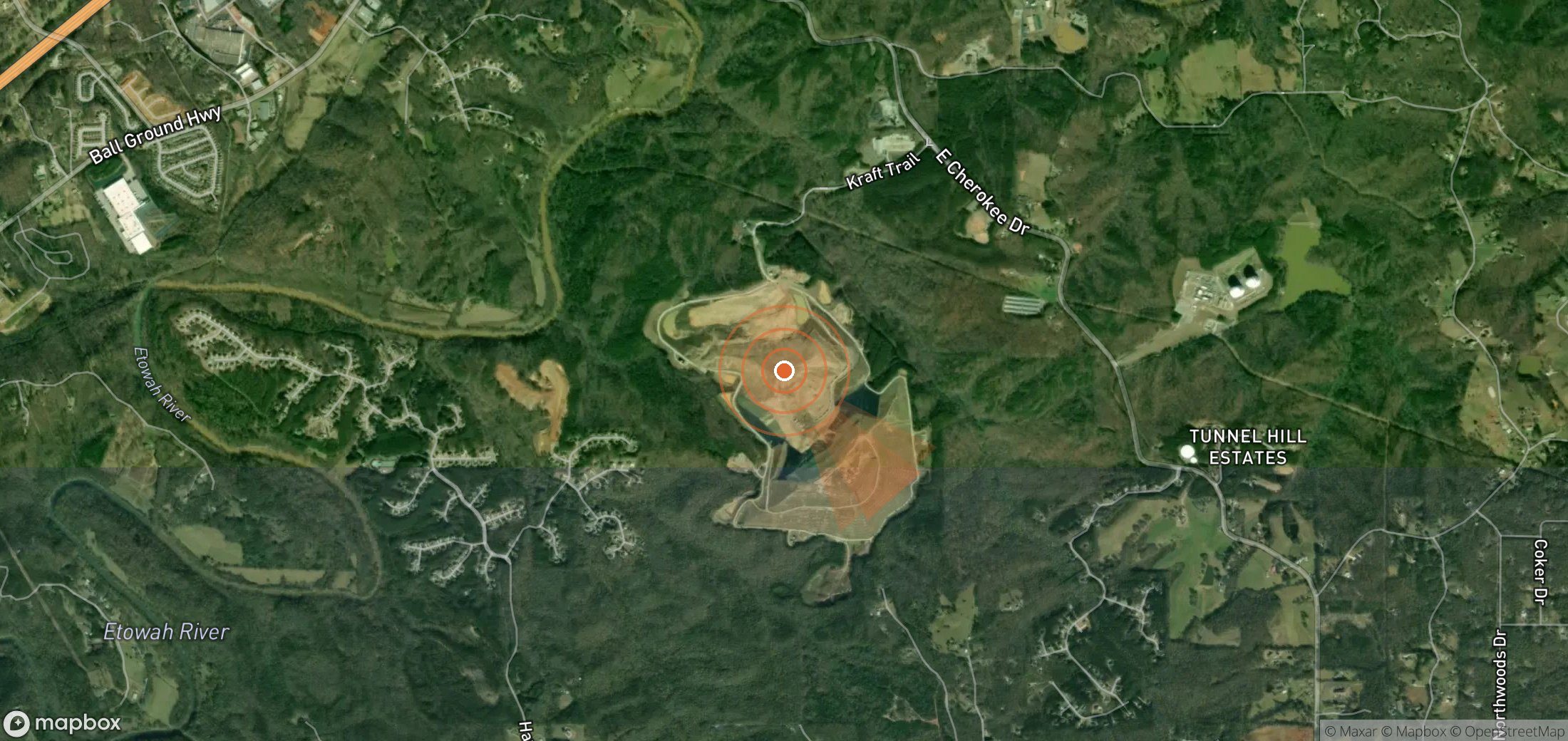 Mapa satelital de plumas de metano en Estados Unidos