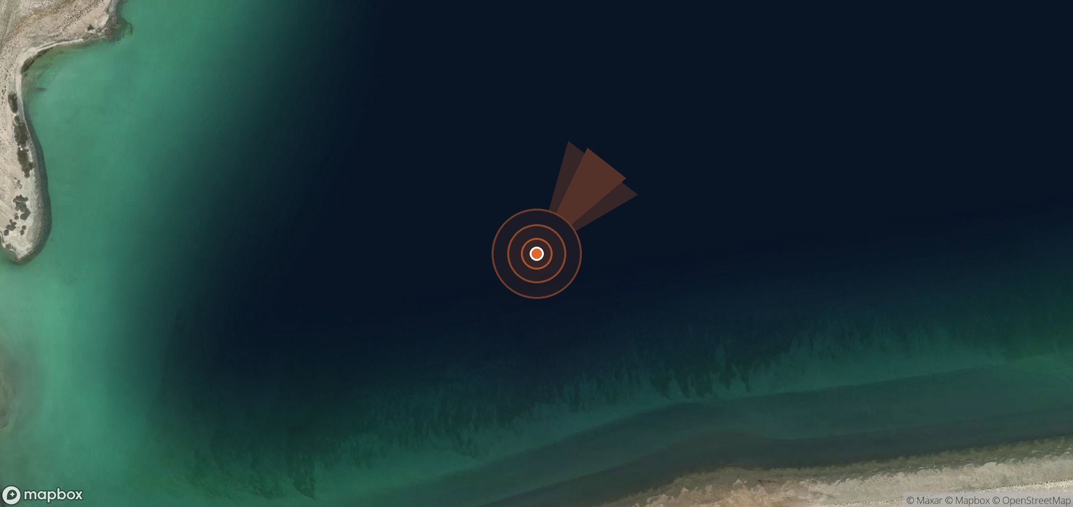 Mapa satelital de plumas de metano en Turkmenistán