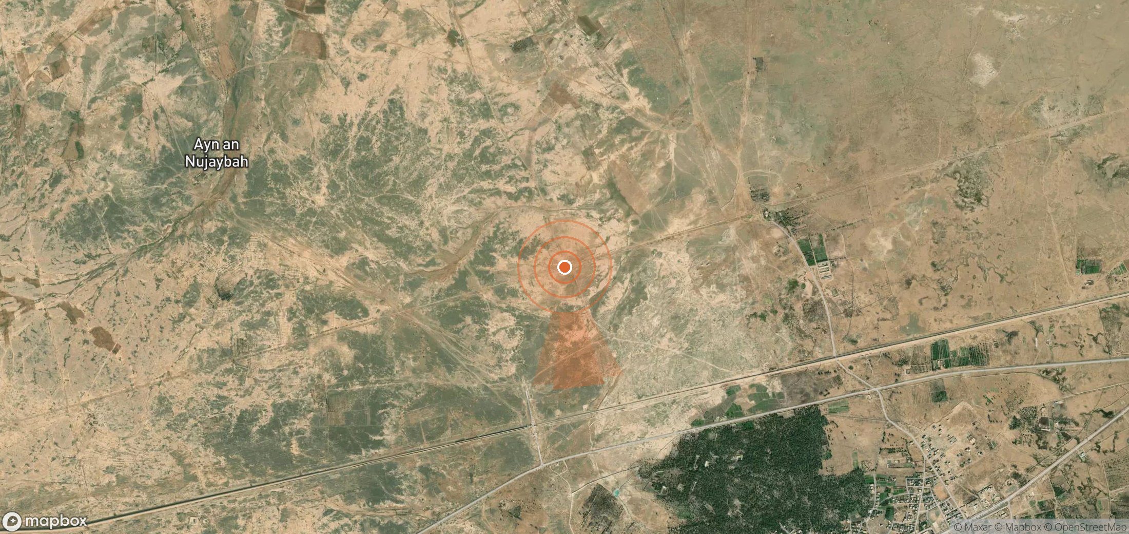 Mapa satelital de plumas de metano en Irak