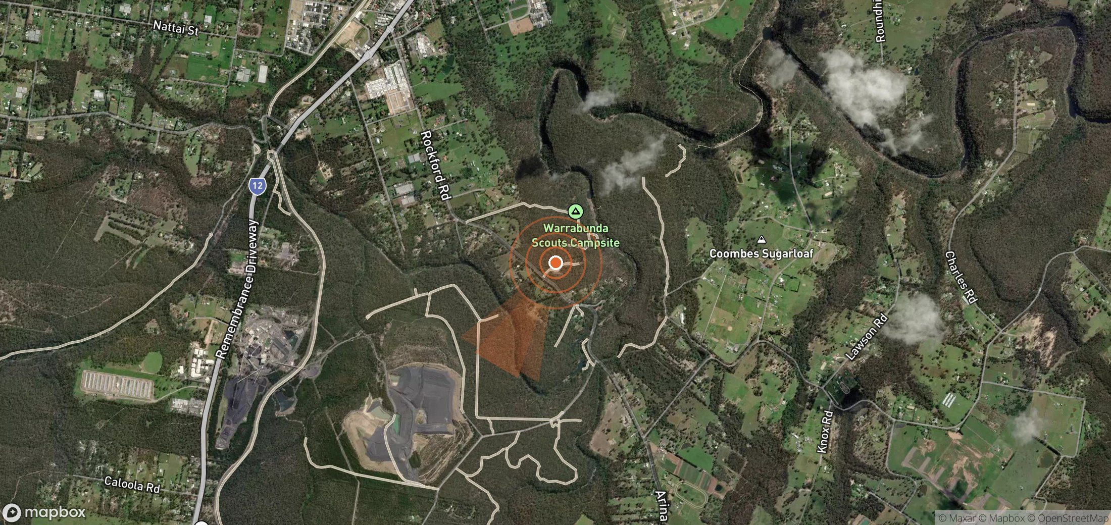 Satellite map of methane plume locations in Australia
